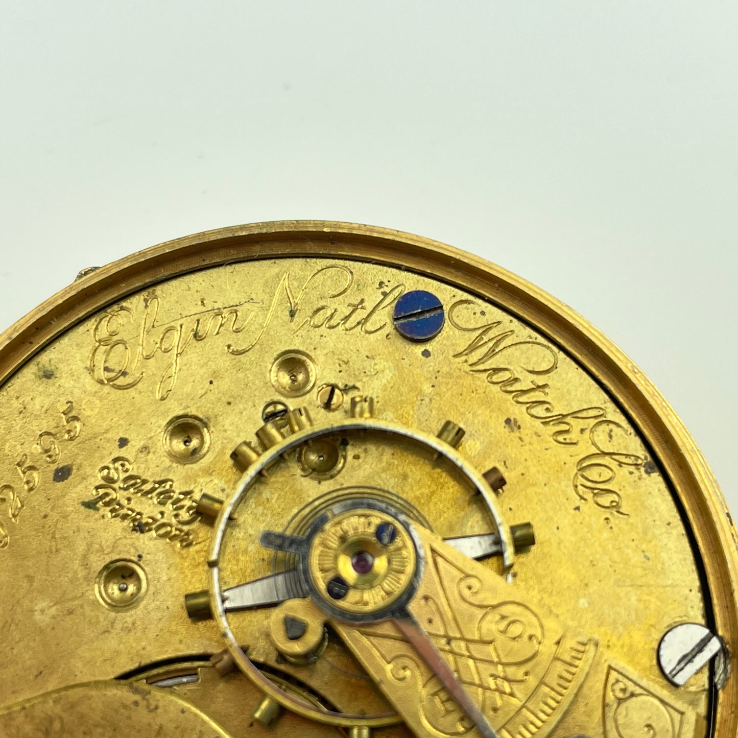 Elgin Pair of 18 Size Nickel & Gilt Pocket Watch Movements