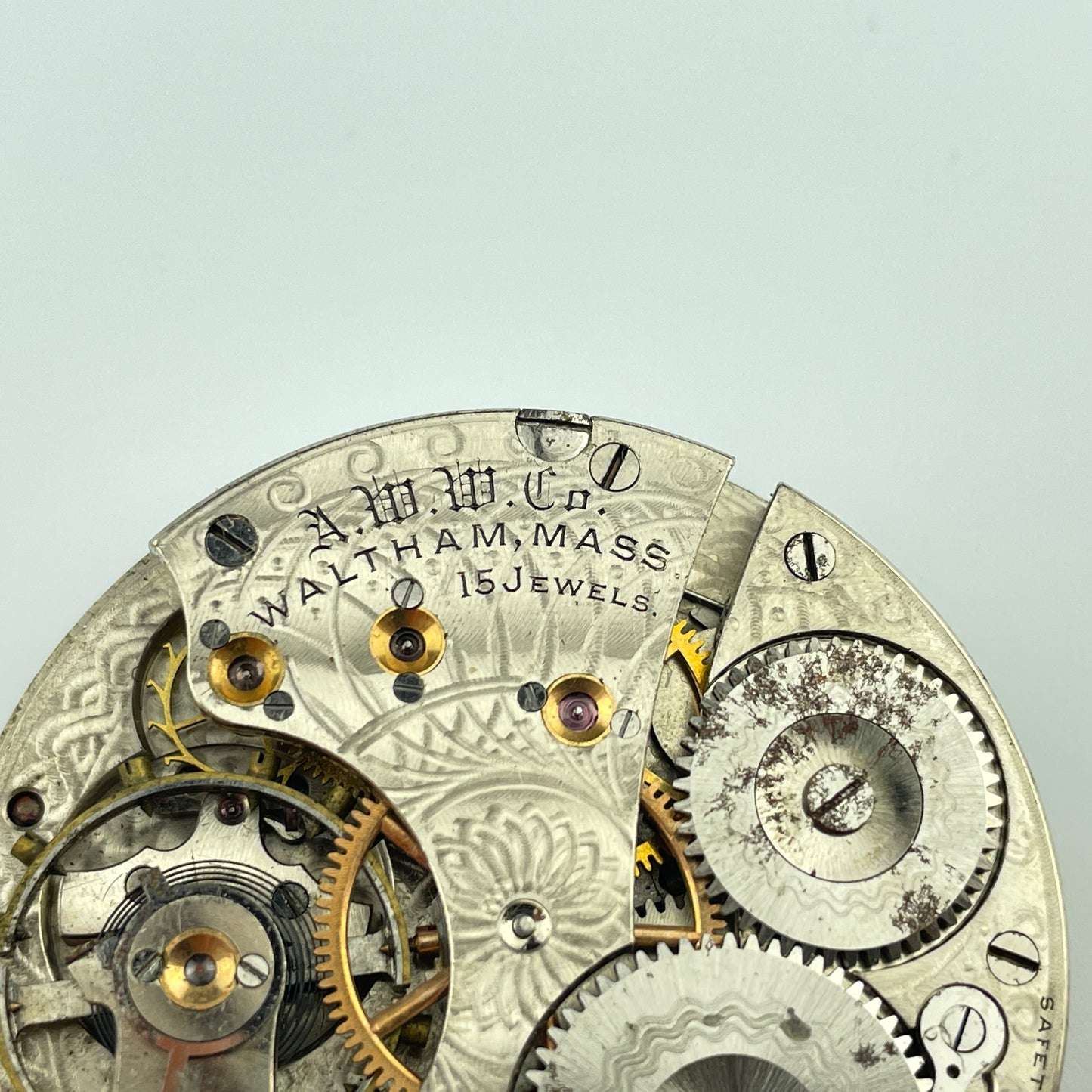Waltham 16 Size 15 Jewel Pocket Watch Movement
