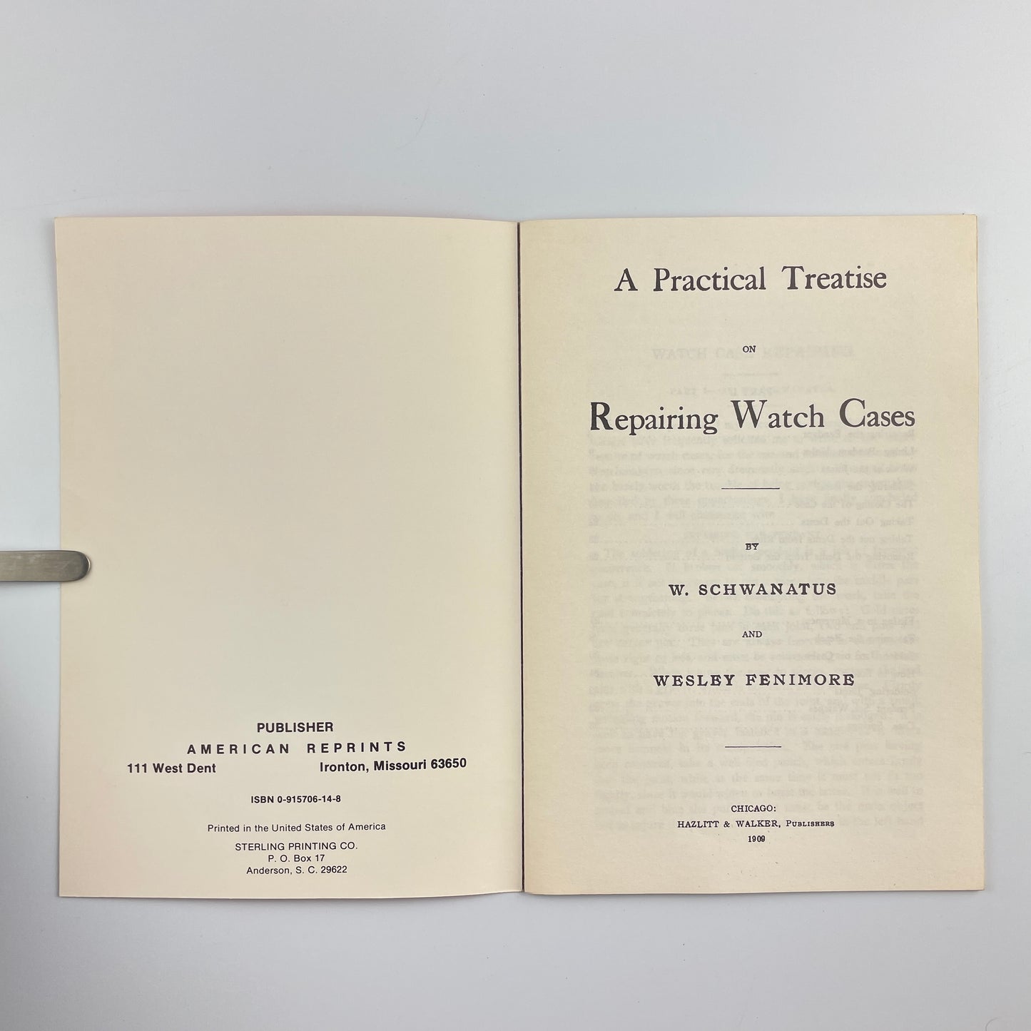 Repairing Watch Cases