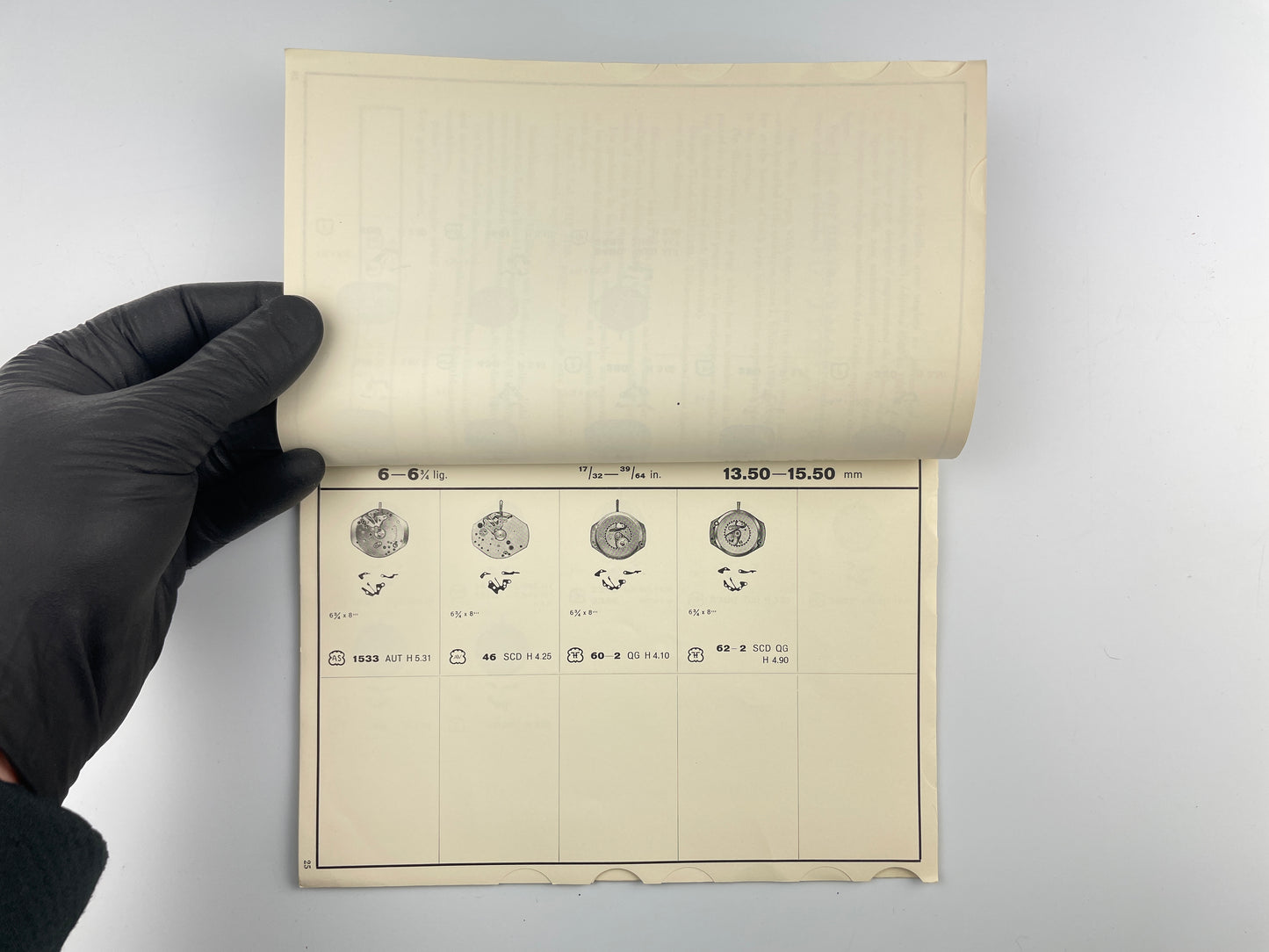 Official Catalogue of Swiss Watch Repair Parts Supplement No. 3 Part 1 1954-1958
