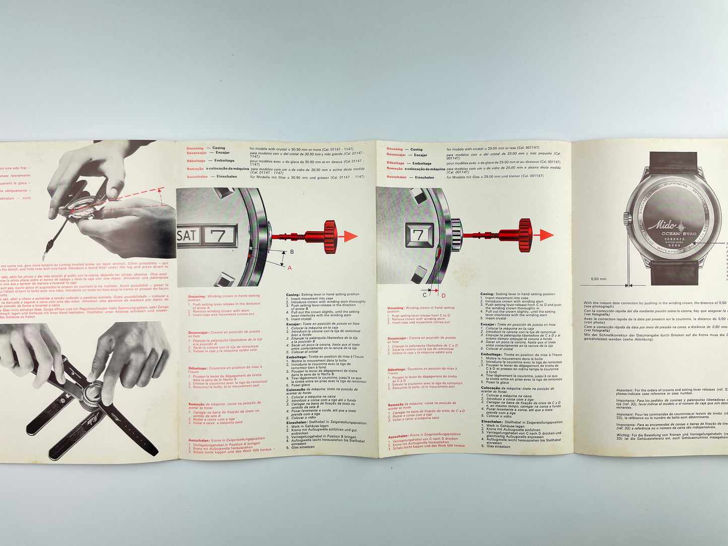 Mido Technical Information Cal. 1147 T7-T10