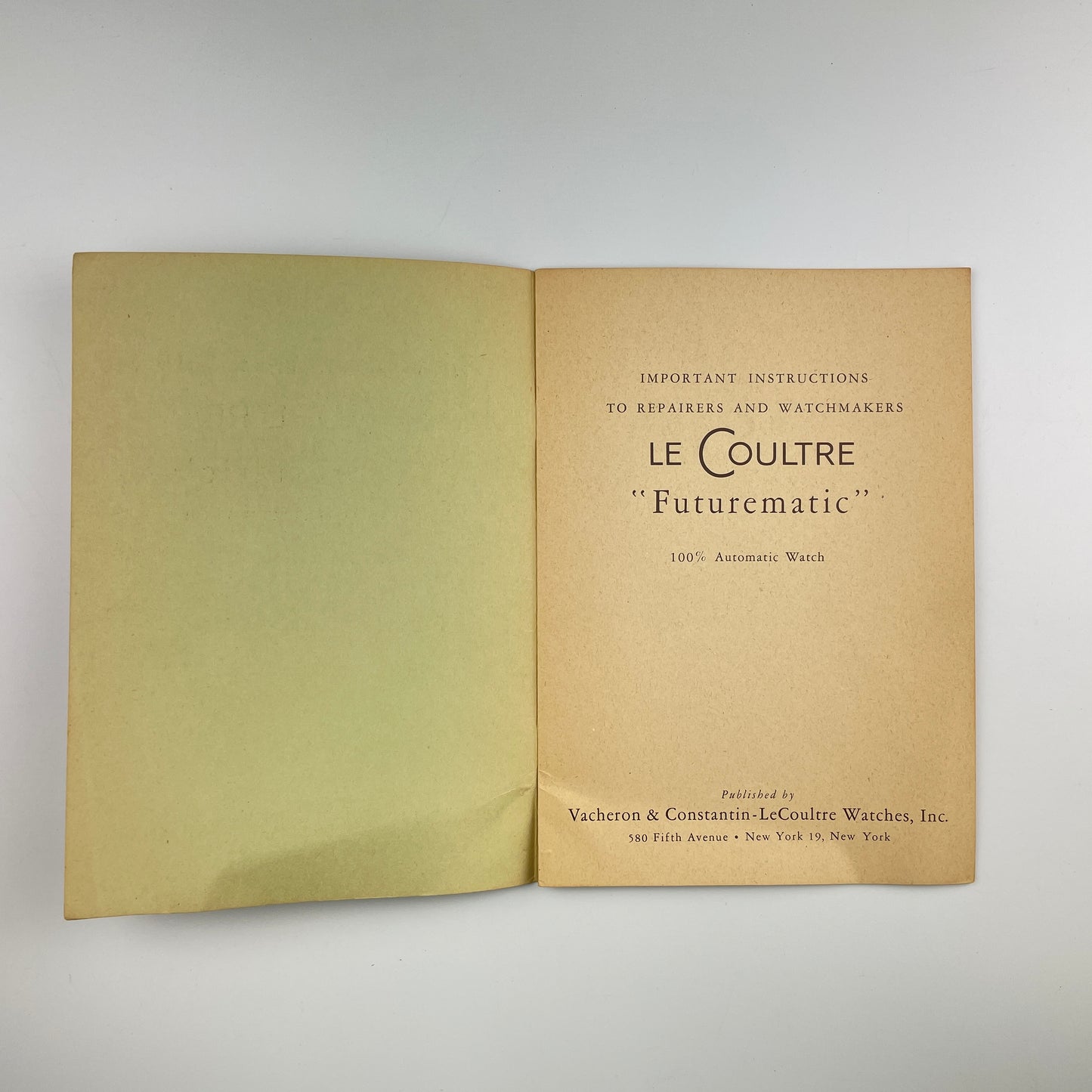 How to Repair the Le Coultre “Futurematic”