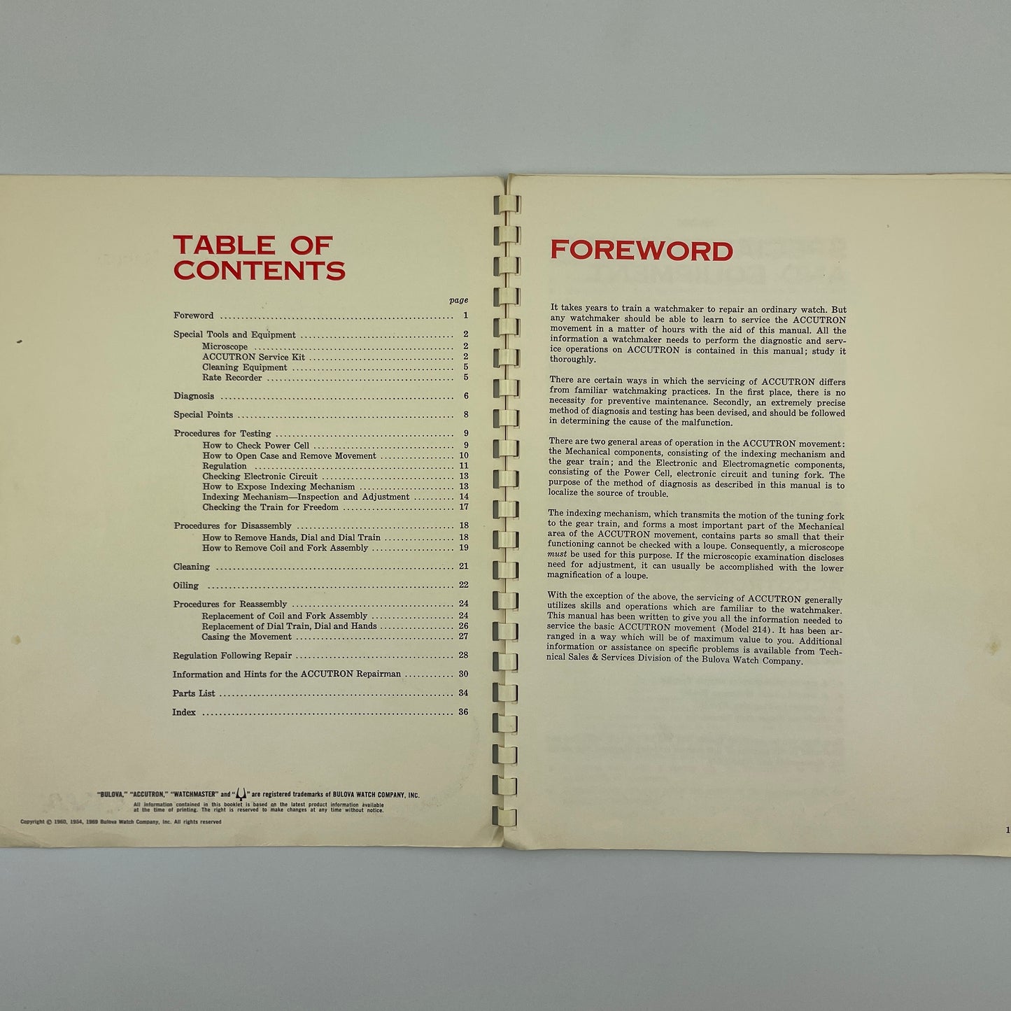 Accutron Series 214 Service Manual