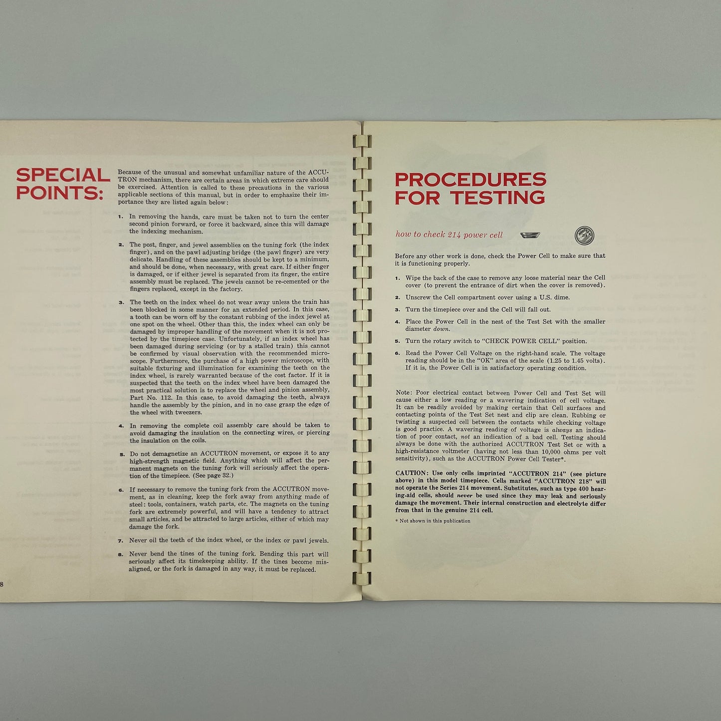 Accutron Series 214 Service Manual