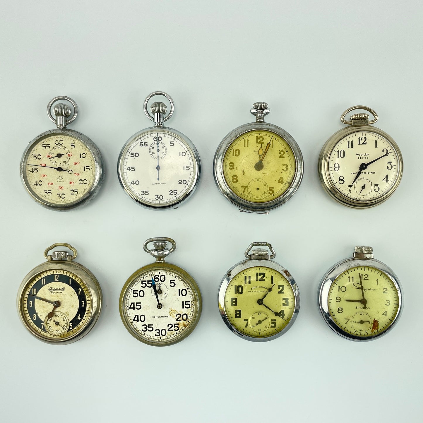 Lot 73- American & Swiss Low Grade (Dollar) Pocket Watches