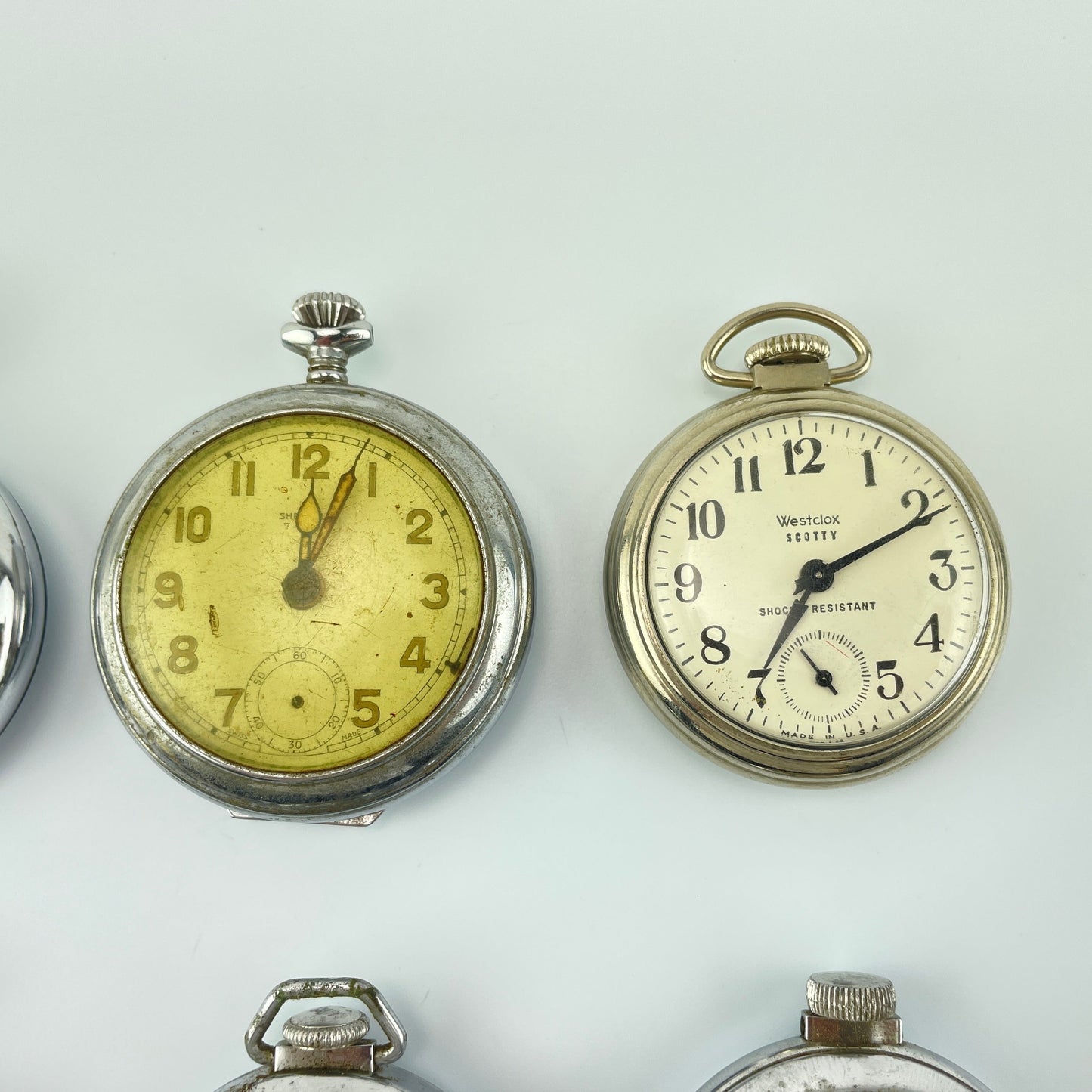Lot 73- American & Swiss Low Grade (Dollar) Pocket Watches