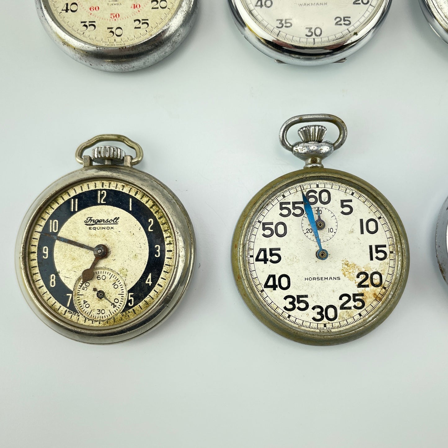Lot 73- American & Swiss Low Grade (Dollar) Pocket Watches