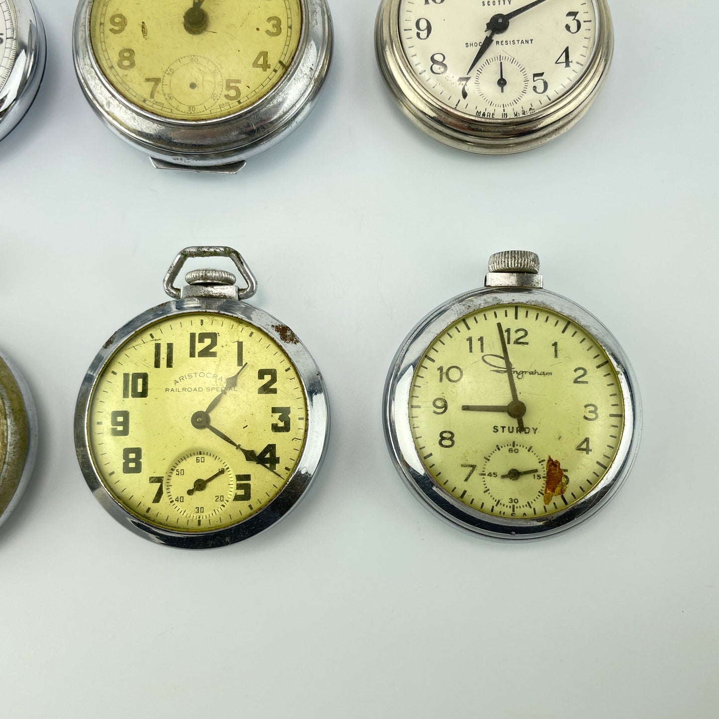 Lot 73- American & Swiss Low Grade (Dollar) Pocket Watches