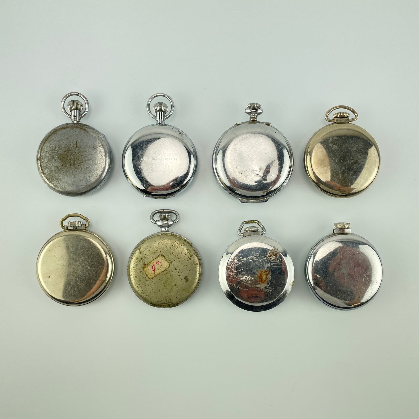 Lot 73- American & Swiss Low Grade (Dollar) Pocket Watches