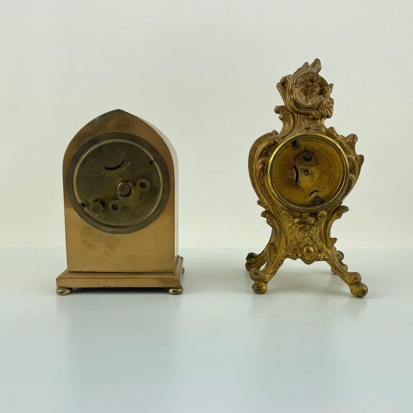 Lot 59- Seth Thomas & Jennings Brother Desk Clock Set