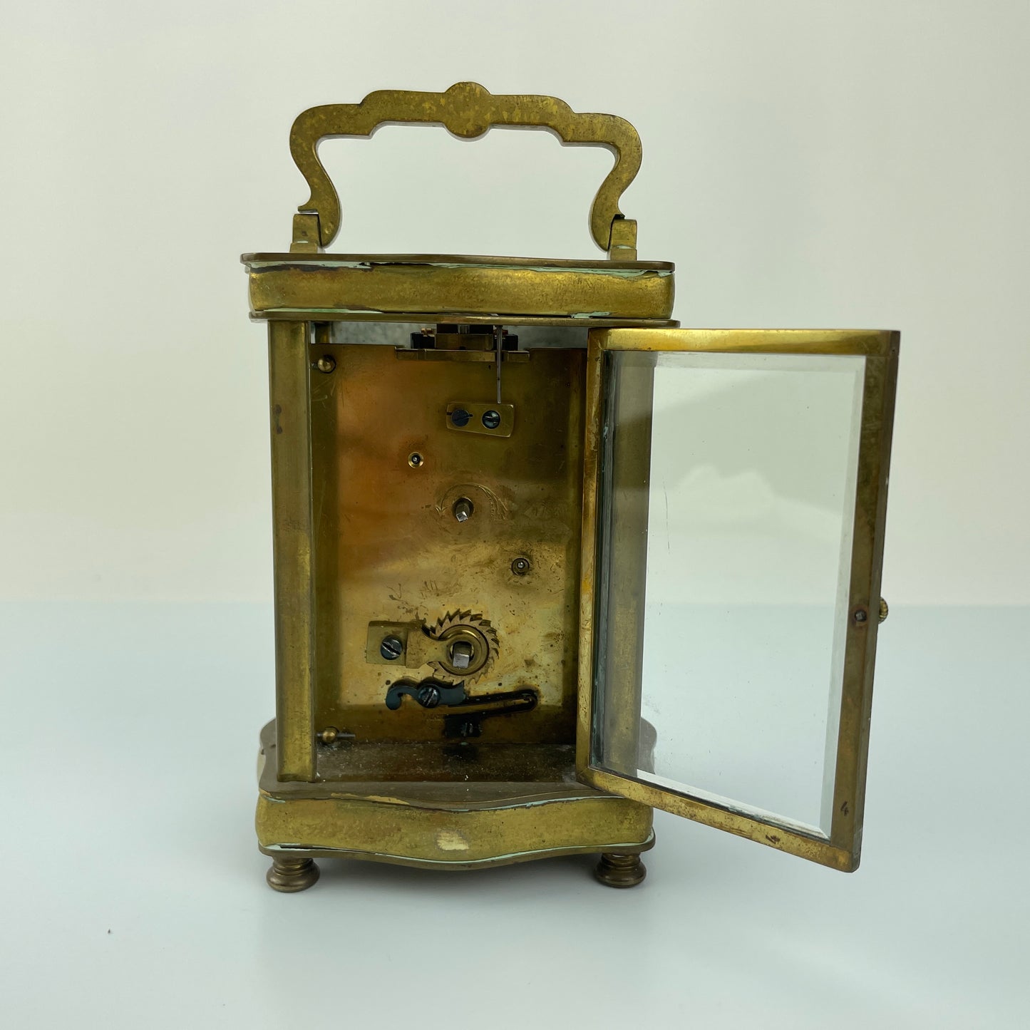 Lot 72- French Carriage Clock with Wooden Carrying Case