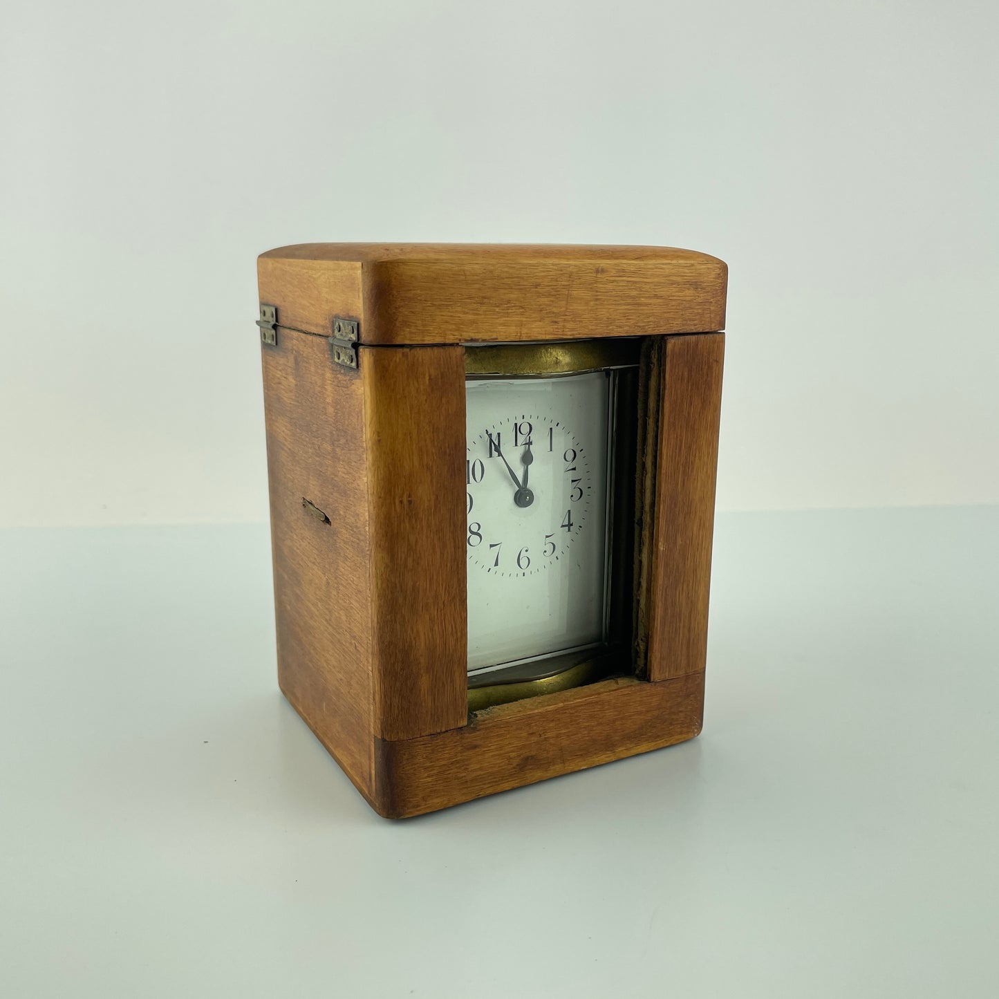 Lot 72- French Carriage Clock with Wooden Carrying Case
