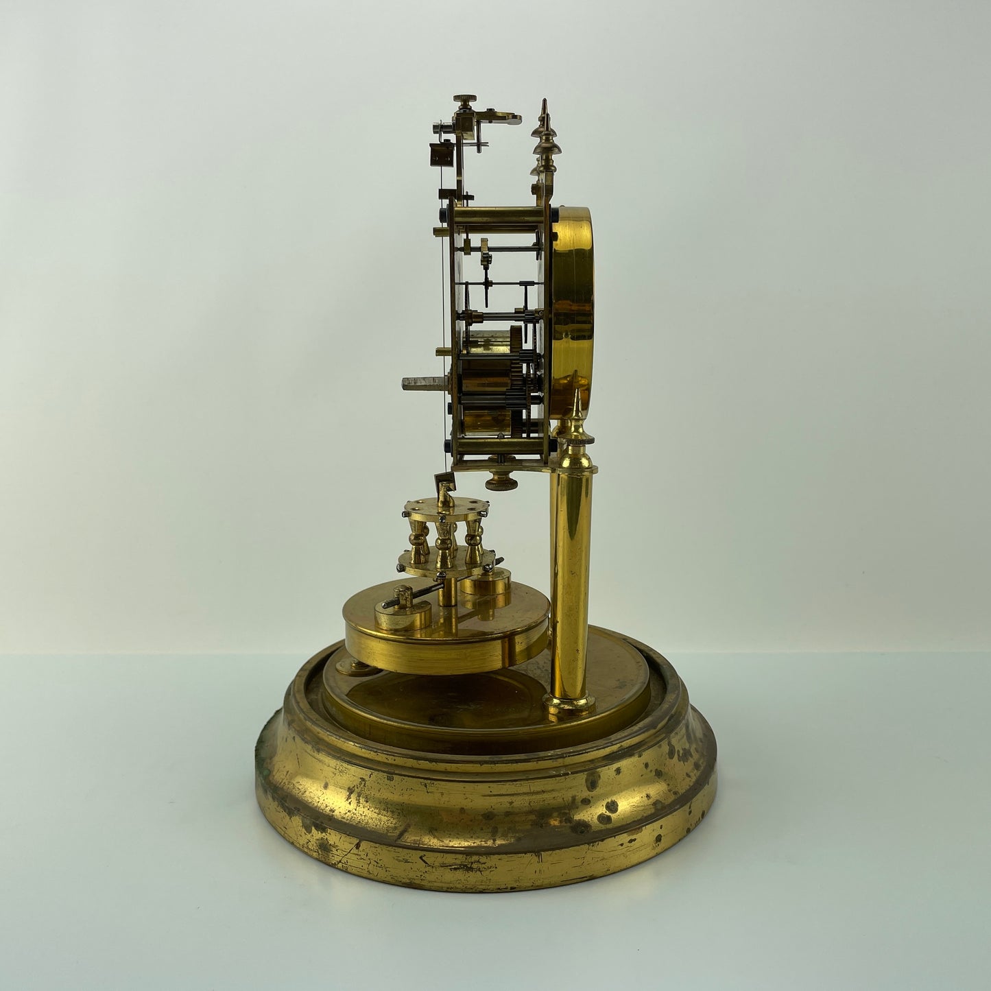 Lot 93- Gustav Becker 400-Day Clock Disk Pendulum