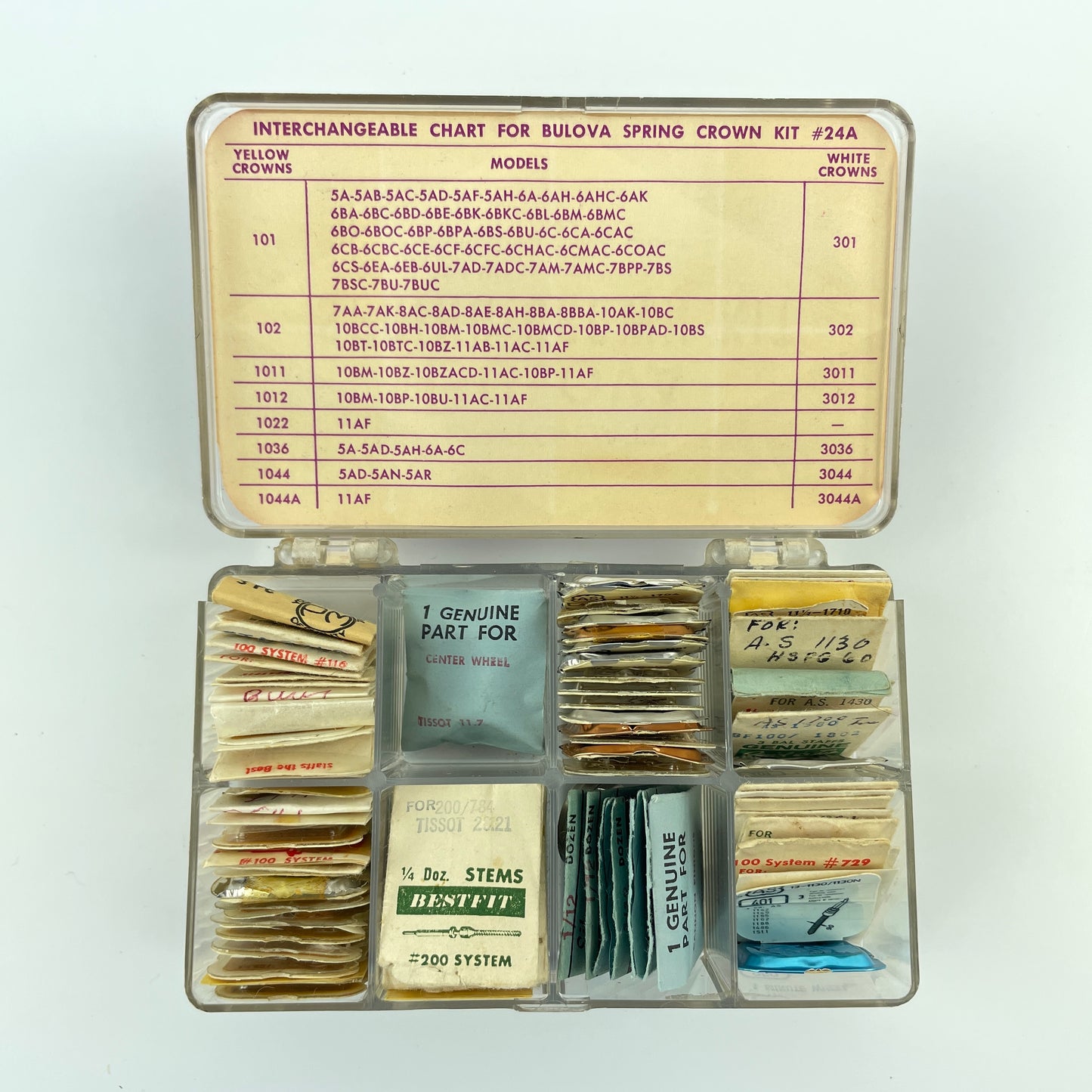 Lot 99- Bulova & Caravelle Parts Kit Assortments