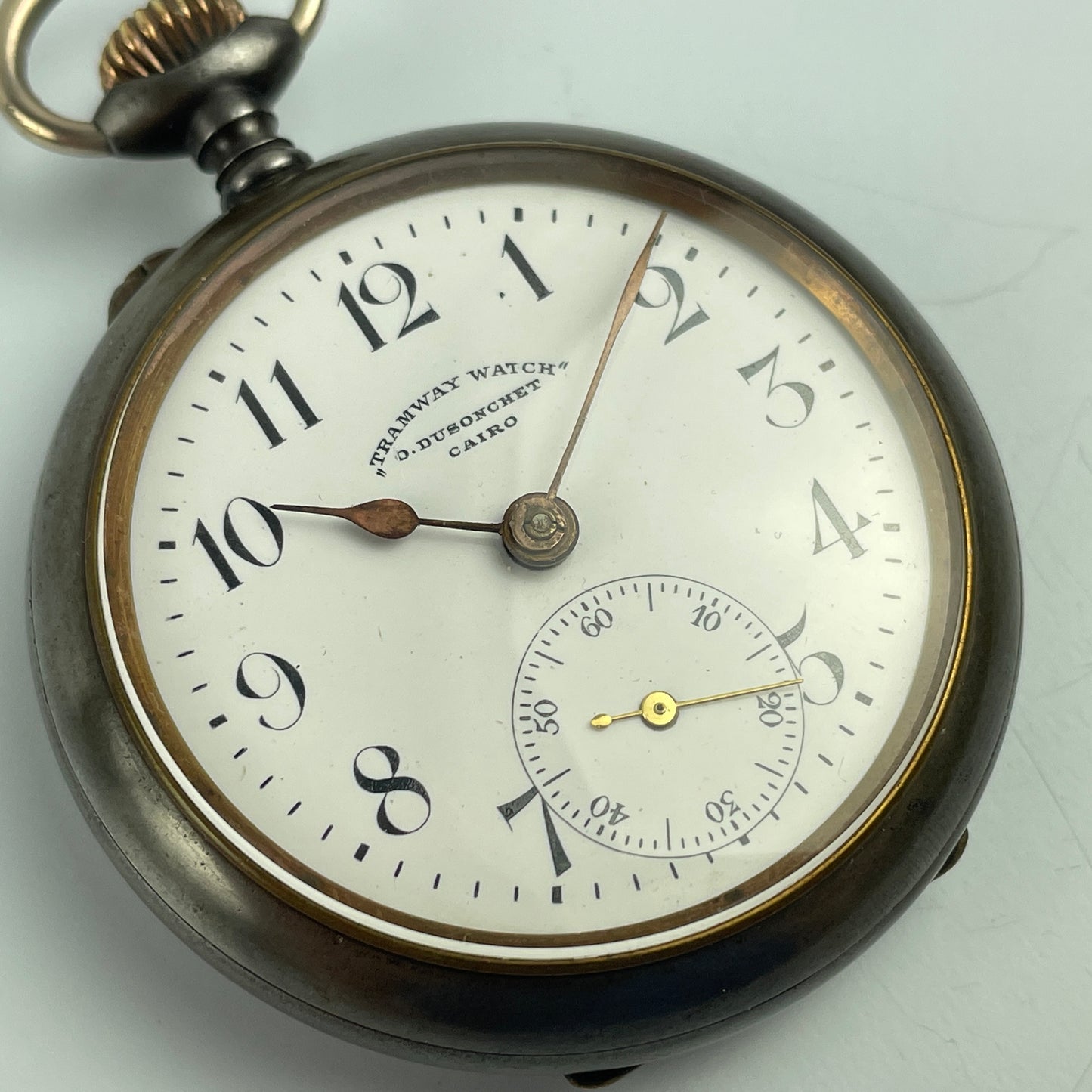 Lot 4- Swiss Dusonchet Cairo Watch in 50 MM Hinged Metal Case