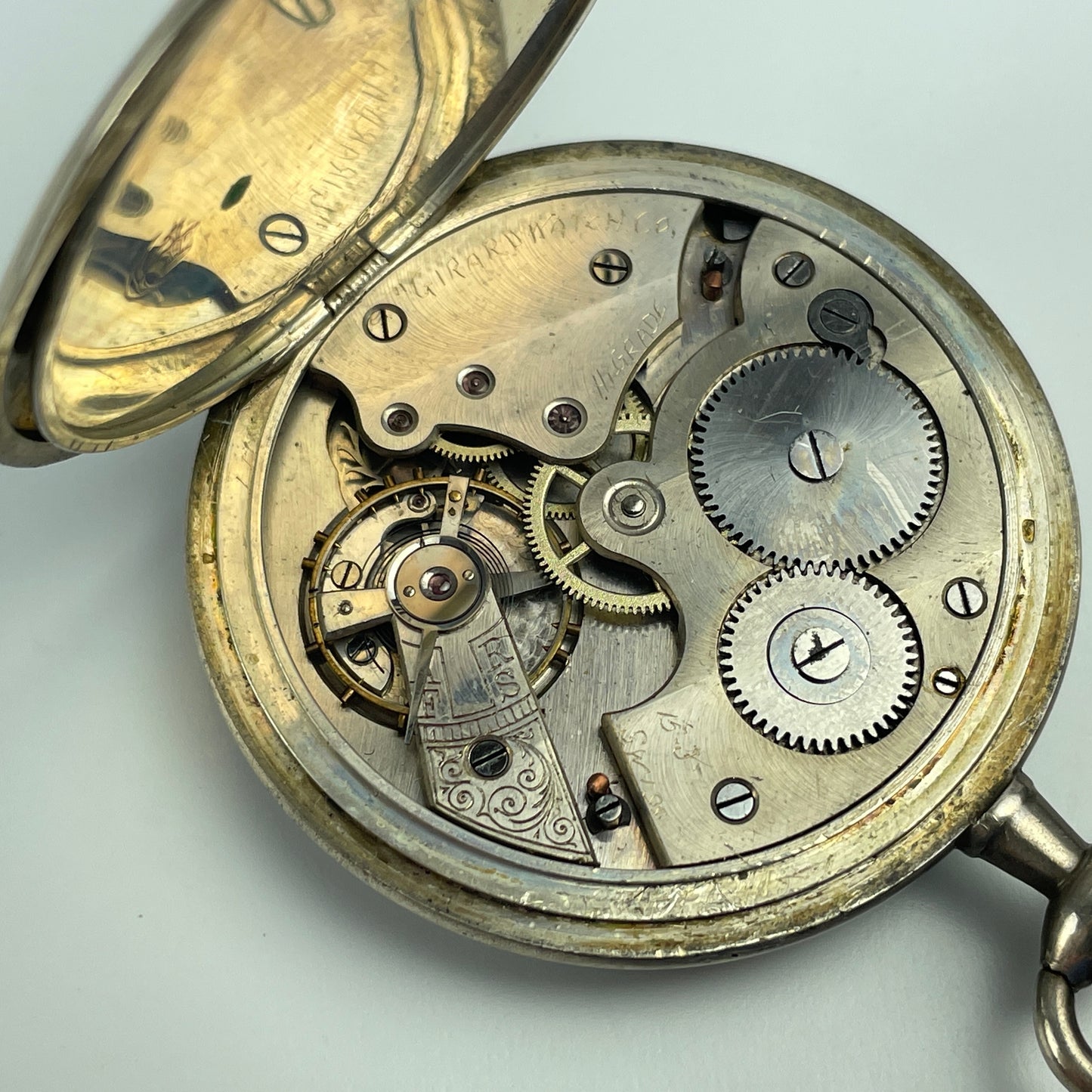 Lot 18- Swiss 48 MM 15 Jewel 0.800 Silver Pocket Watch