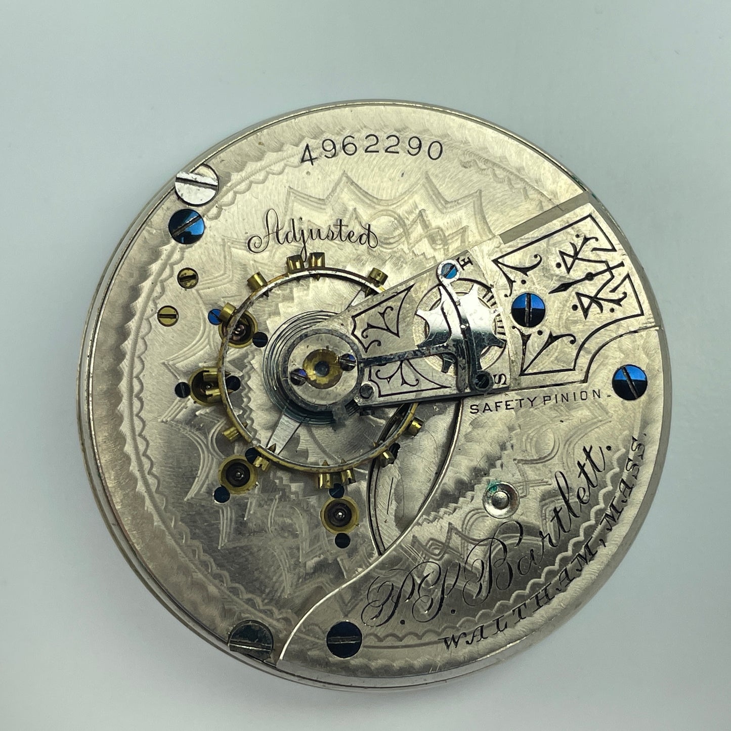 Lot 20- Waltham 18 Size Model 1883 Pocket Watch Movement