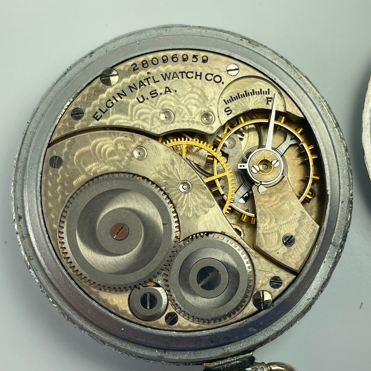 Lot 21- Elgin 12 Size 17 Jewel Pocket Watch