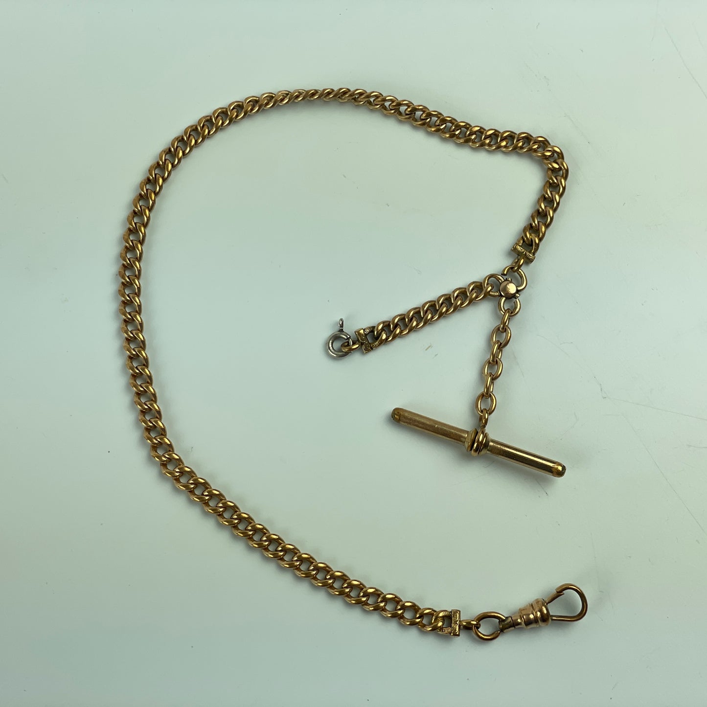 Lot 25- Men's YGF 14-inch Pocket Watch Chain