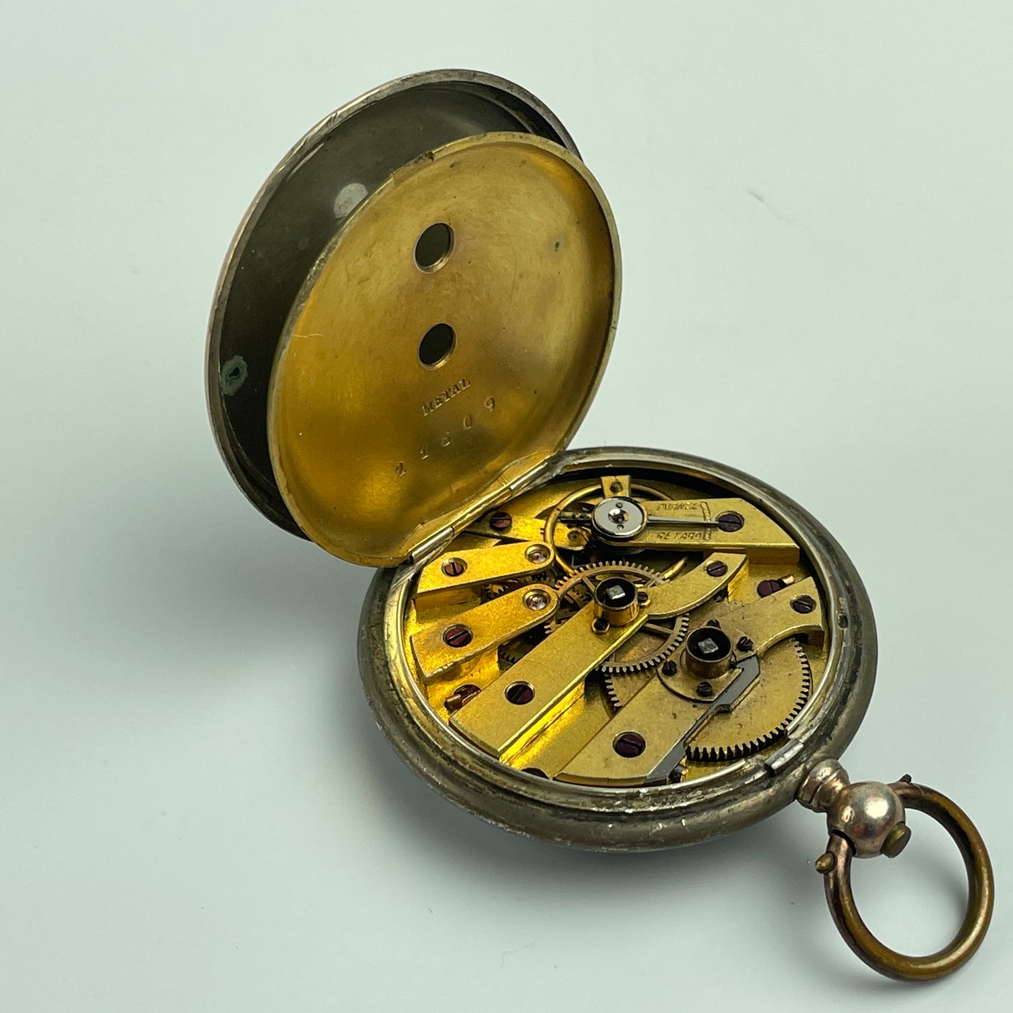 Lot 30- Swiss Vintage Mechanical Silver & Gold Lapel & Pocket Watch
