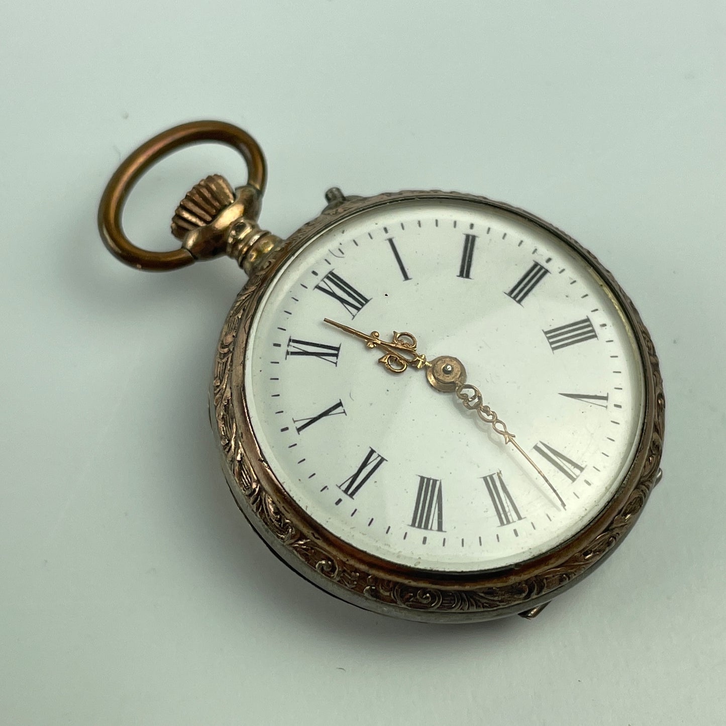 Lot 30- Swiss Vintage Mechanical Silver & Gold Lapel & Pocket Watch