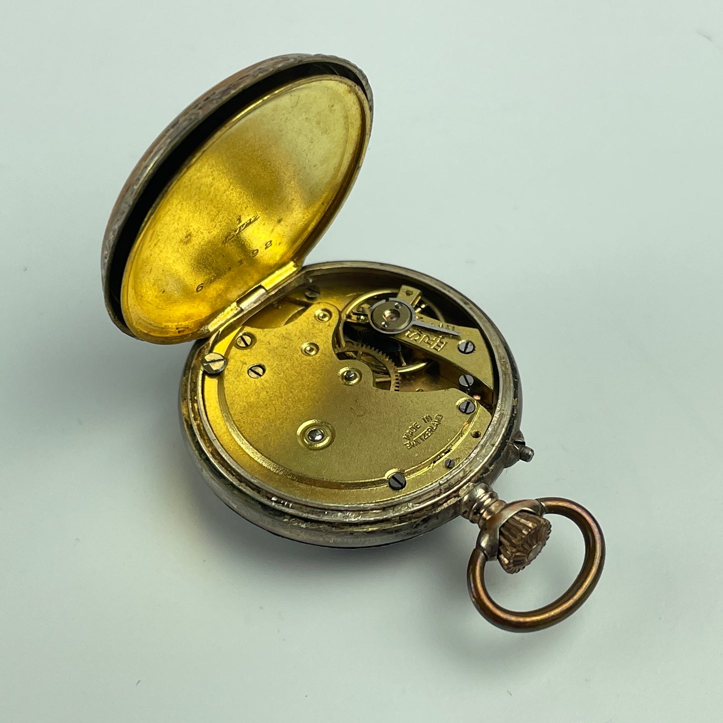 Lot 30- Swiss Vintage Mechanical Silver & Gold Lapel & Pocket Watch