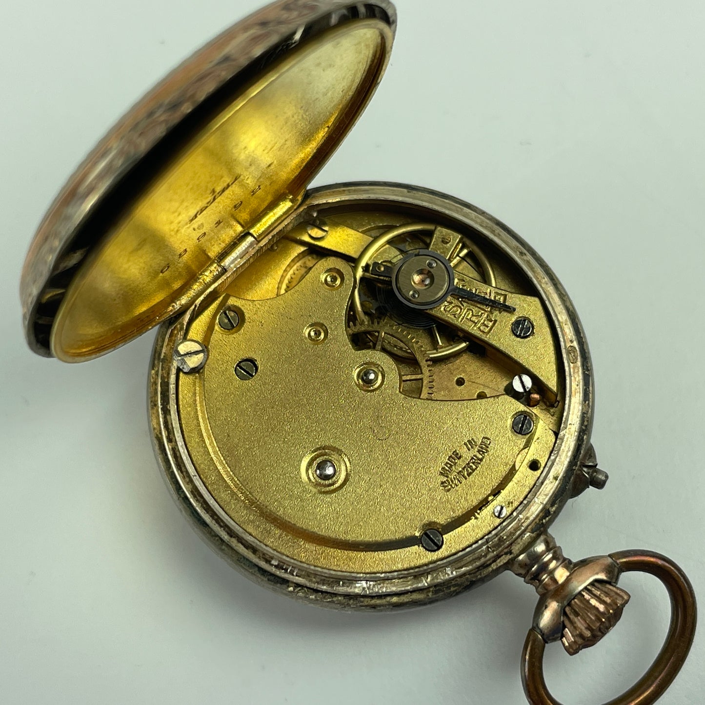 Lot 30- Swiss Vintage Mechanical Silver & Gold Lapel & Pocket Watch