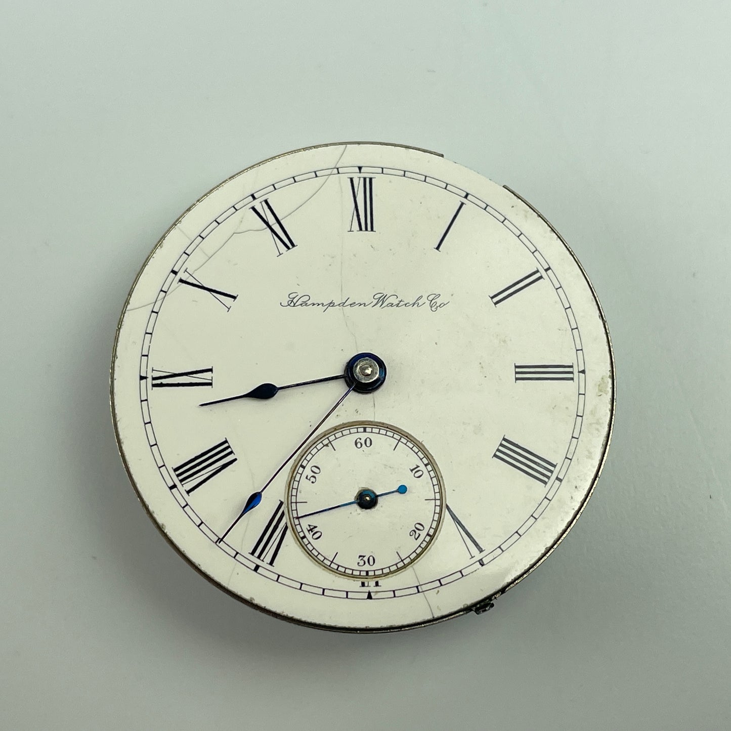 Lot 32- Hampden 18 Size Hunting Pocket Watch Movement