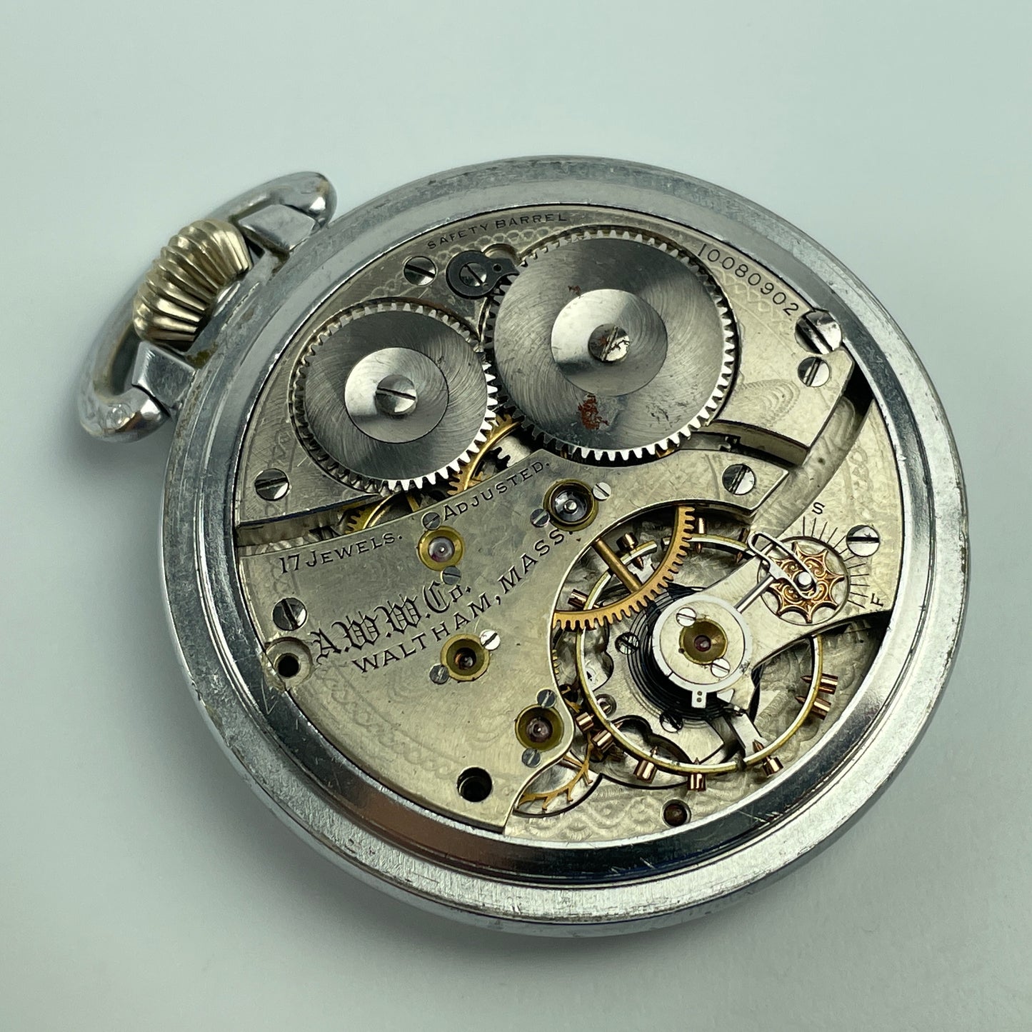 Lot 34- Waltham 16 Size Open Face Pocket Watch