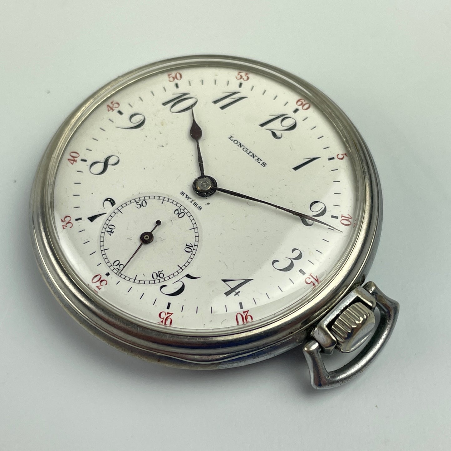 Lot 36- Longines 17 Ligne Open Face Pocket Watch