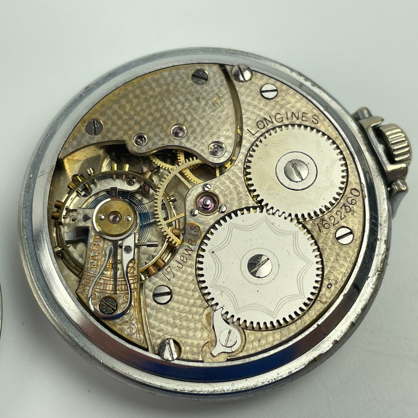 Lot 36- Longines 17 Ligne Open Face Pocket Watch