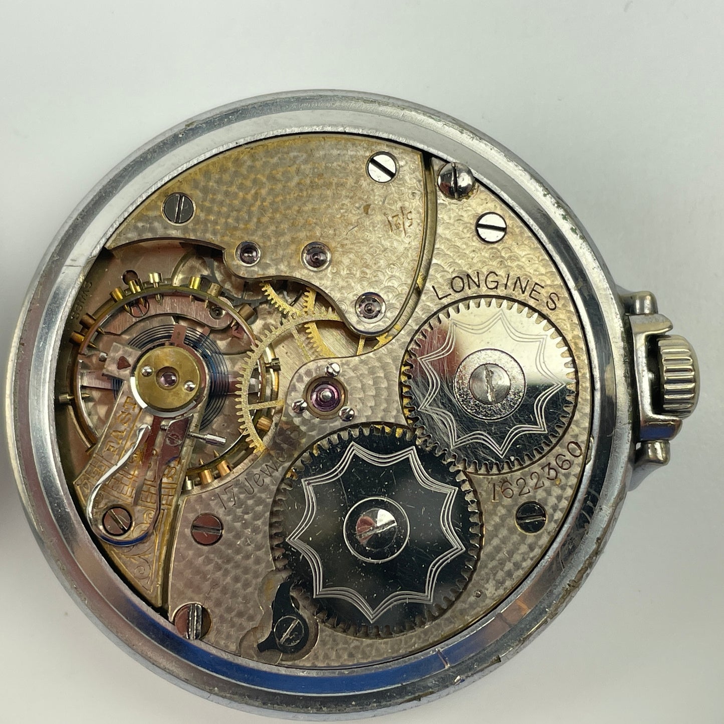 Lot 36- Longines 17 Ligne Open Face Pocket Watch