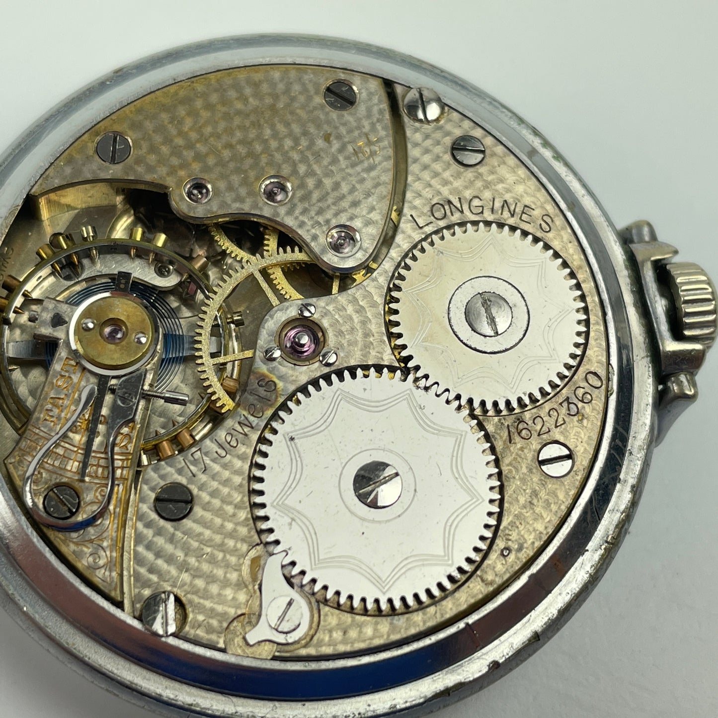 Lot 36- Longines 17 Ligne Open Face Pocket Watch