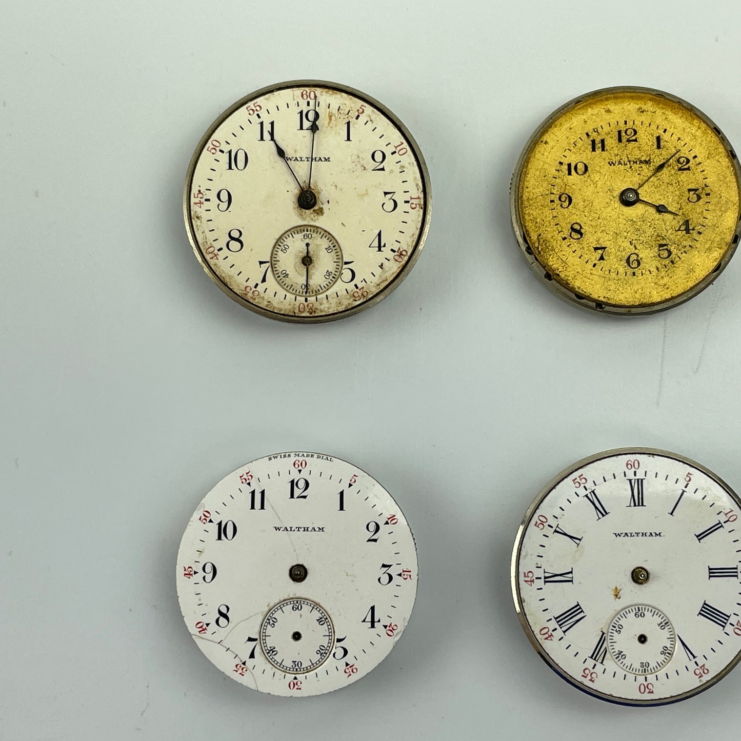 Lot 37- Waltham Vintage Mechanical Lapel & Wristwatch Movements