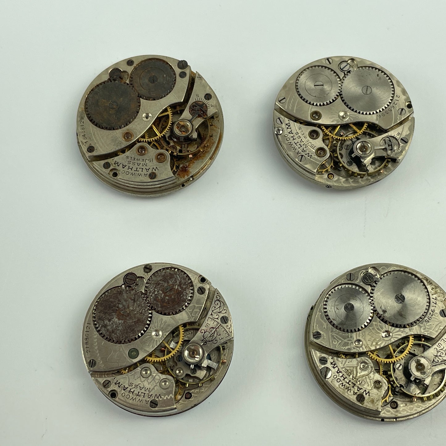 Lot 37- Waltham Vintage Mechanical Lapel & Wristwatch Movements