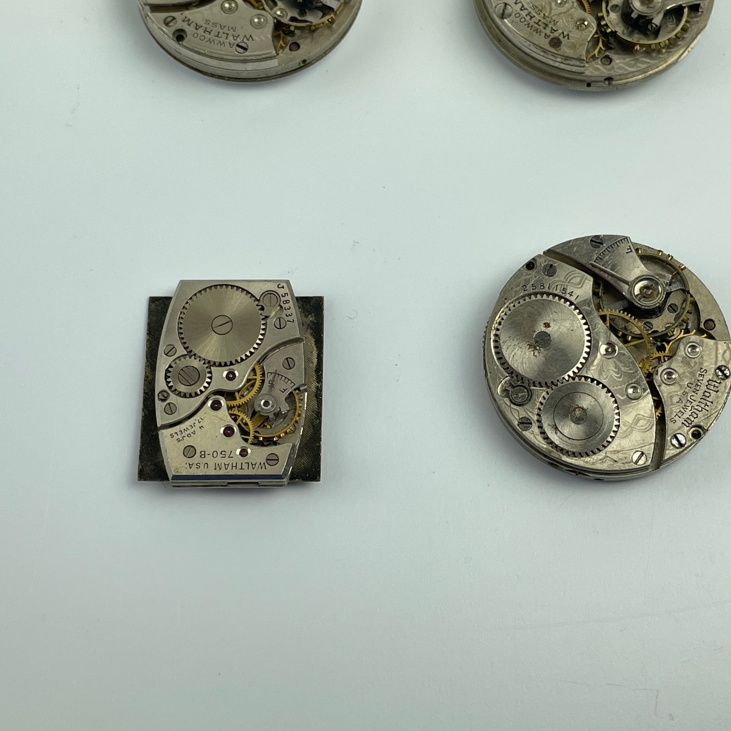 Lot 37- Waltham Vintage Mechanical Lapel & Wristwatch Movements