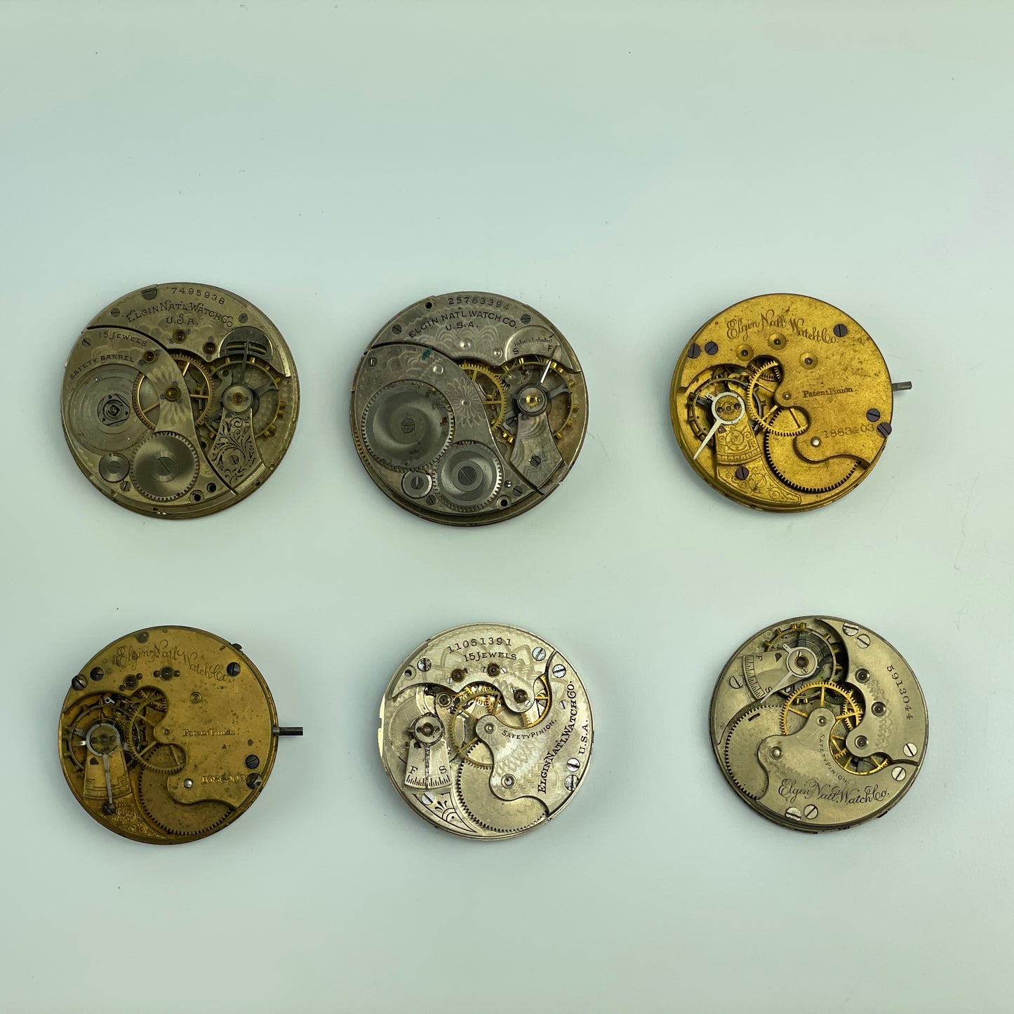 Lot 40- Elgin 6 & 12 Size Pocket Watch Movements