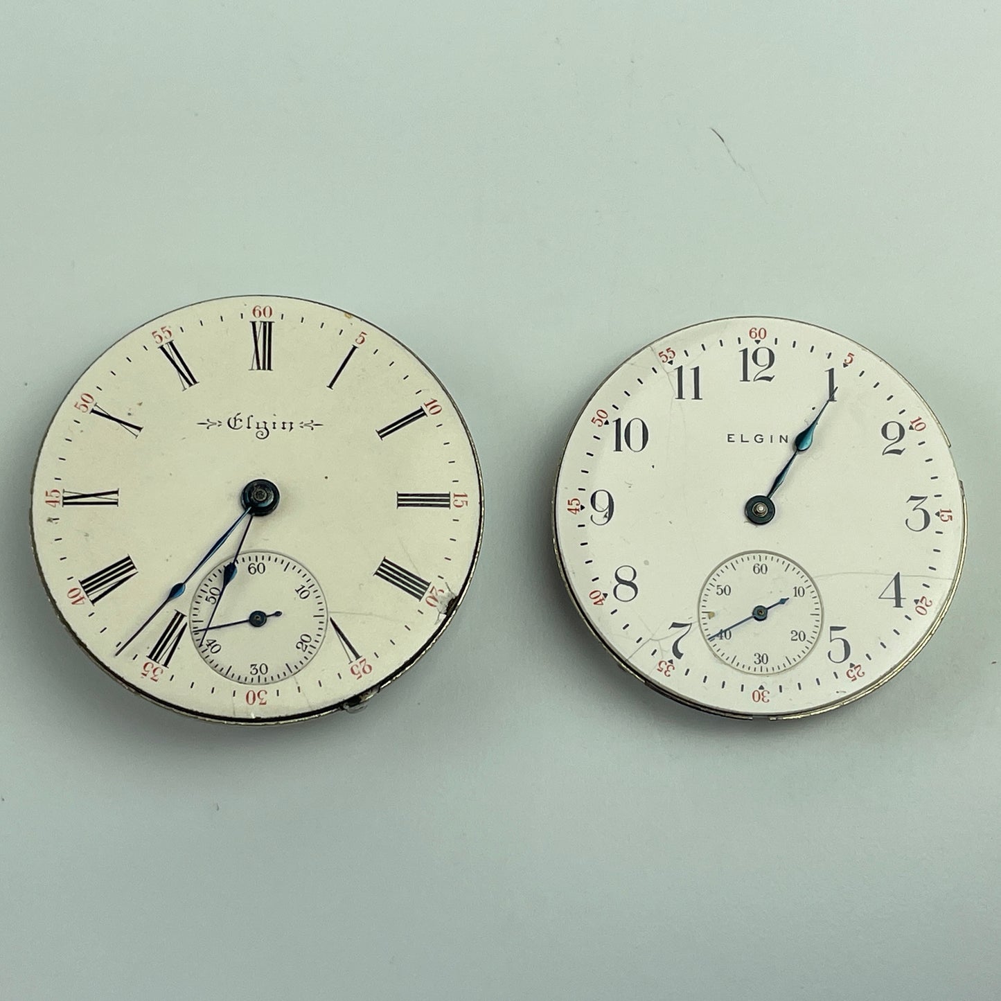 Lot 42- Elgin 16 & 18 Size Pocket Watch Movements