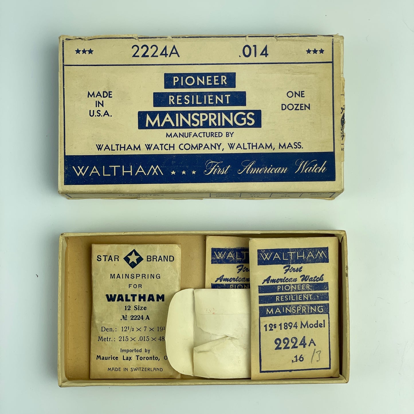 Lot 43- Waltham Blued Watch Mainsprings