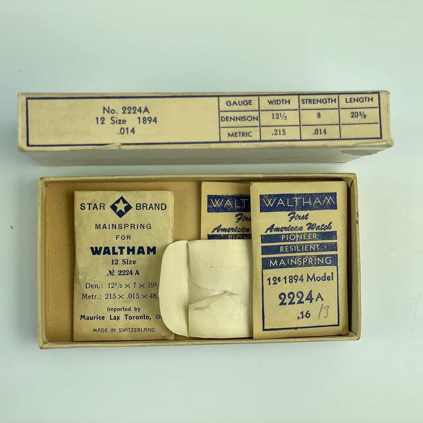 Lot 43- Waltham Blued Watch Mainsprings