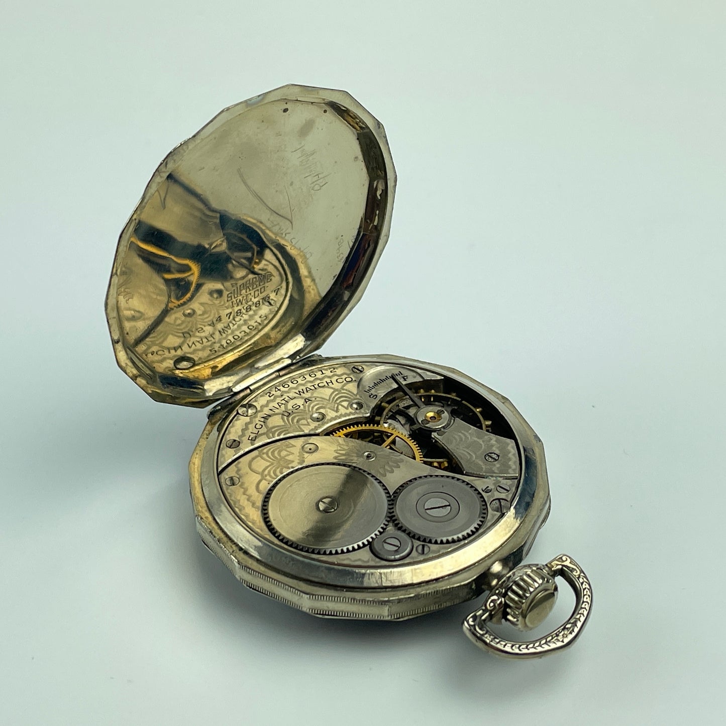 Lot 44- Elgin 12 Size 7 Jewel Pocket Watch