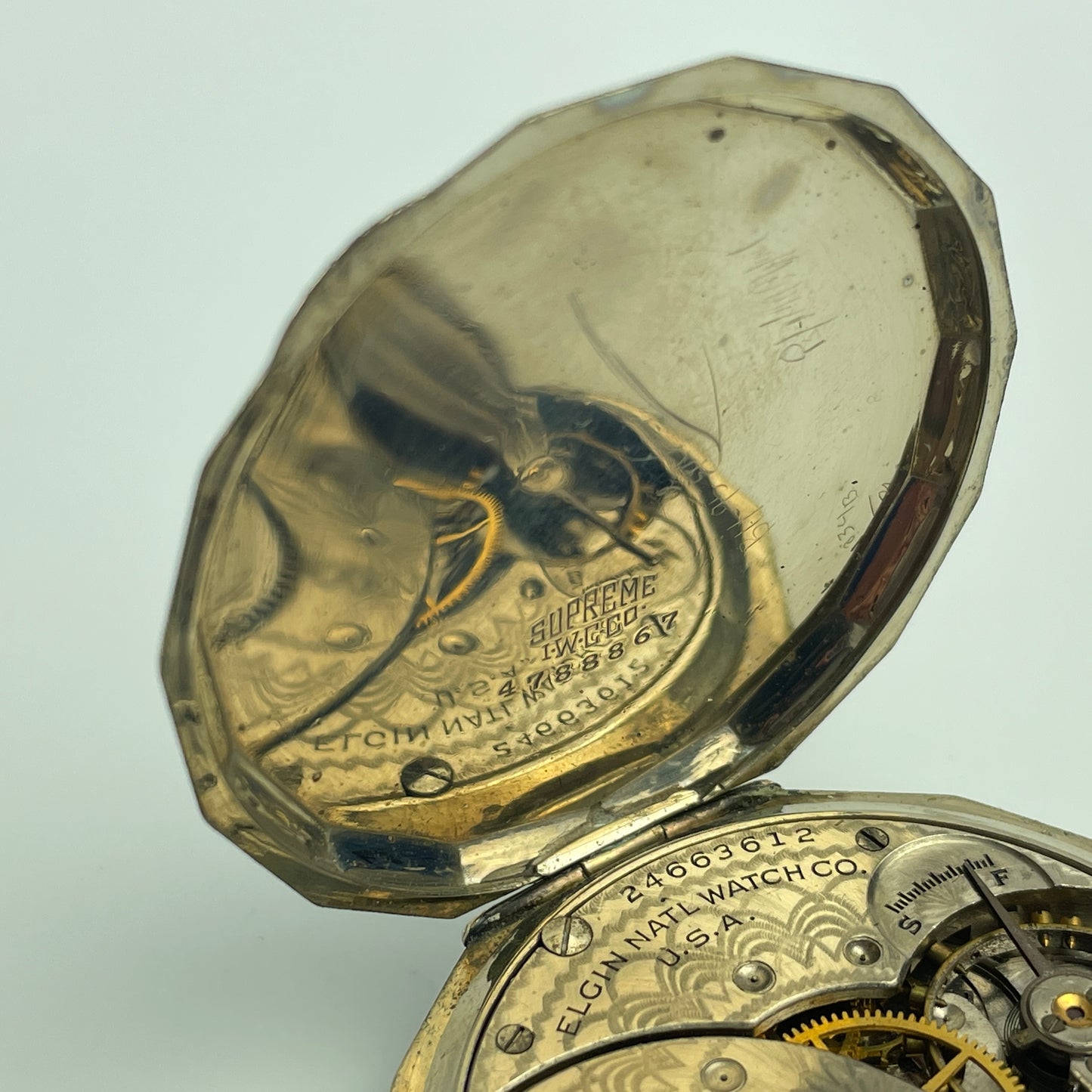 Lot 44- Elgin 12 Size 7 Jewel Pocket Watch