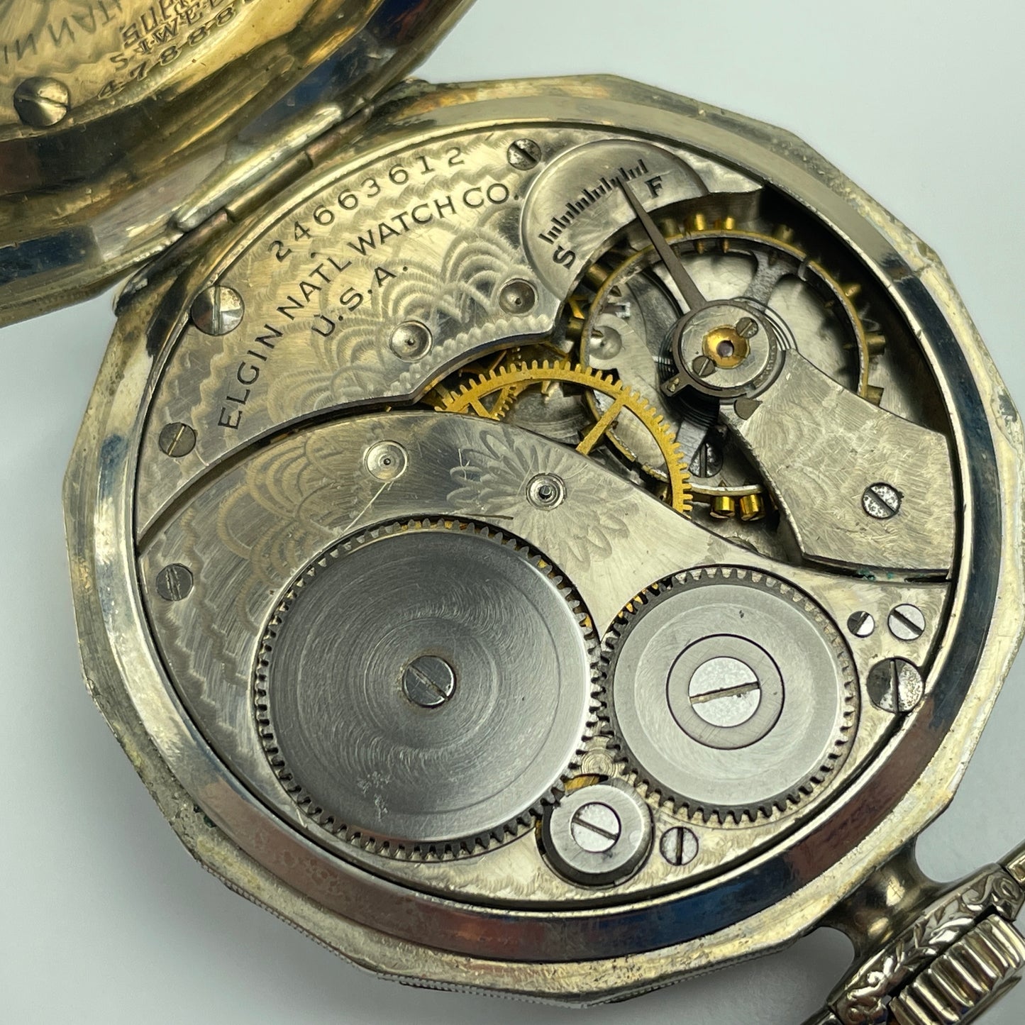 Lot 44- Elgin 12 Size 7 Jewel Pocket Watch