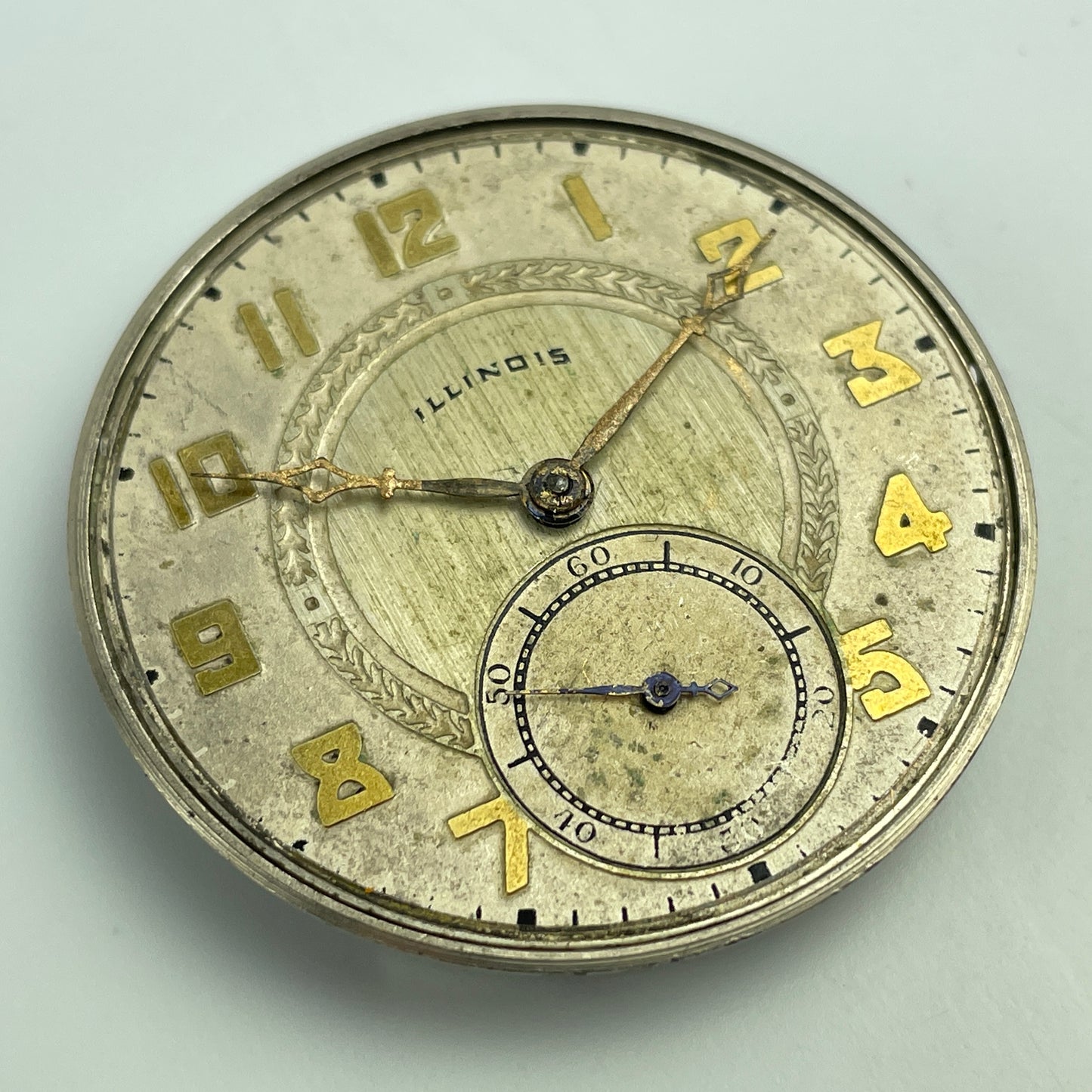 Lot 46- Illinois 12 Size 17 Jewel Pocket Watch Movement