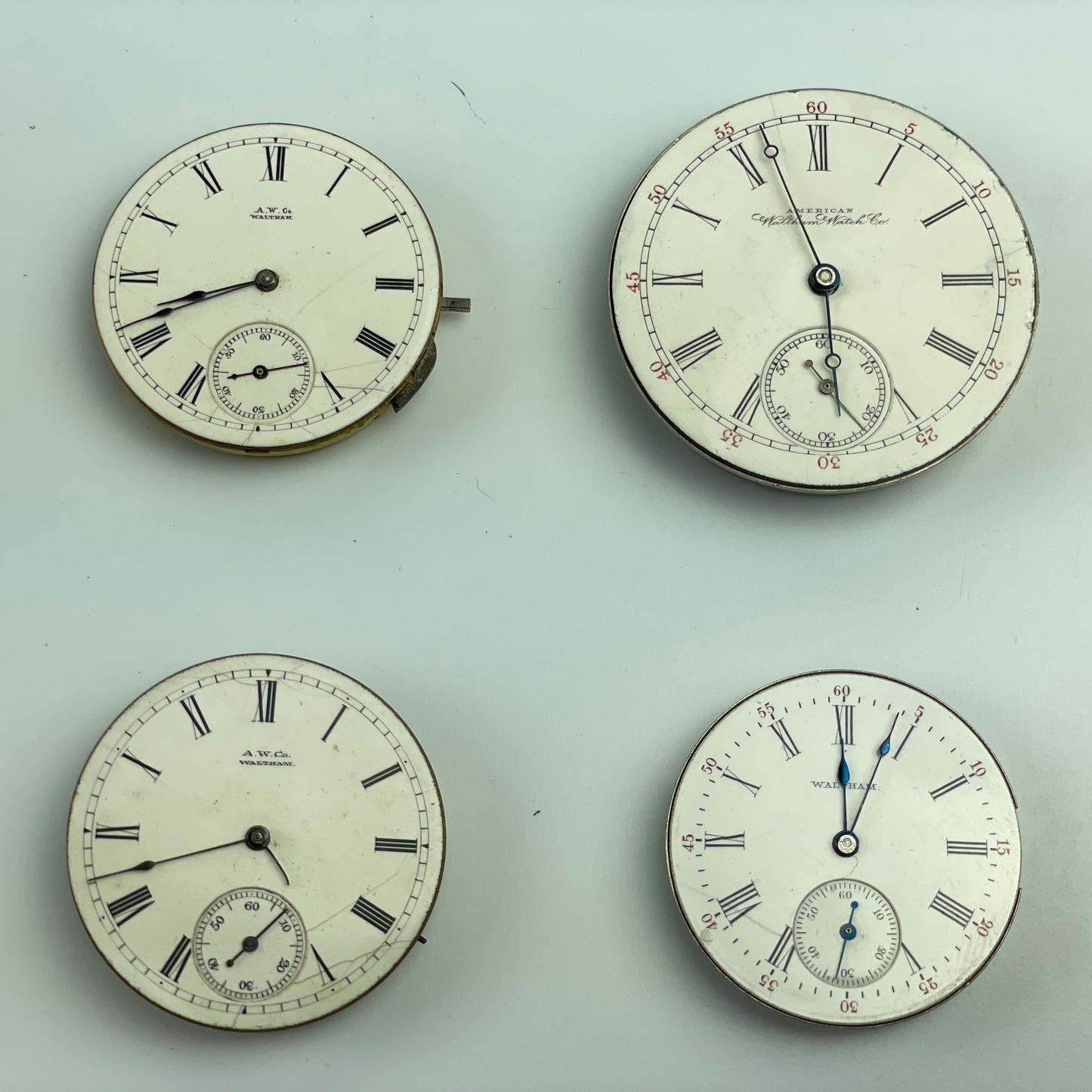 Lot 47- Waltham 6, 8 & 16 Size Pocket Watch Movements