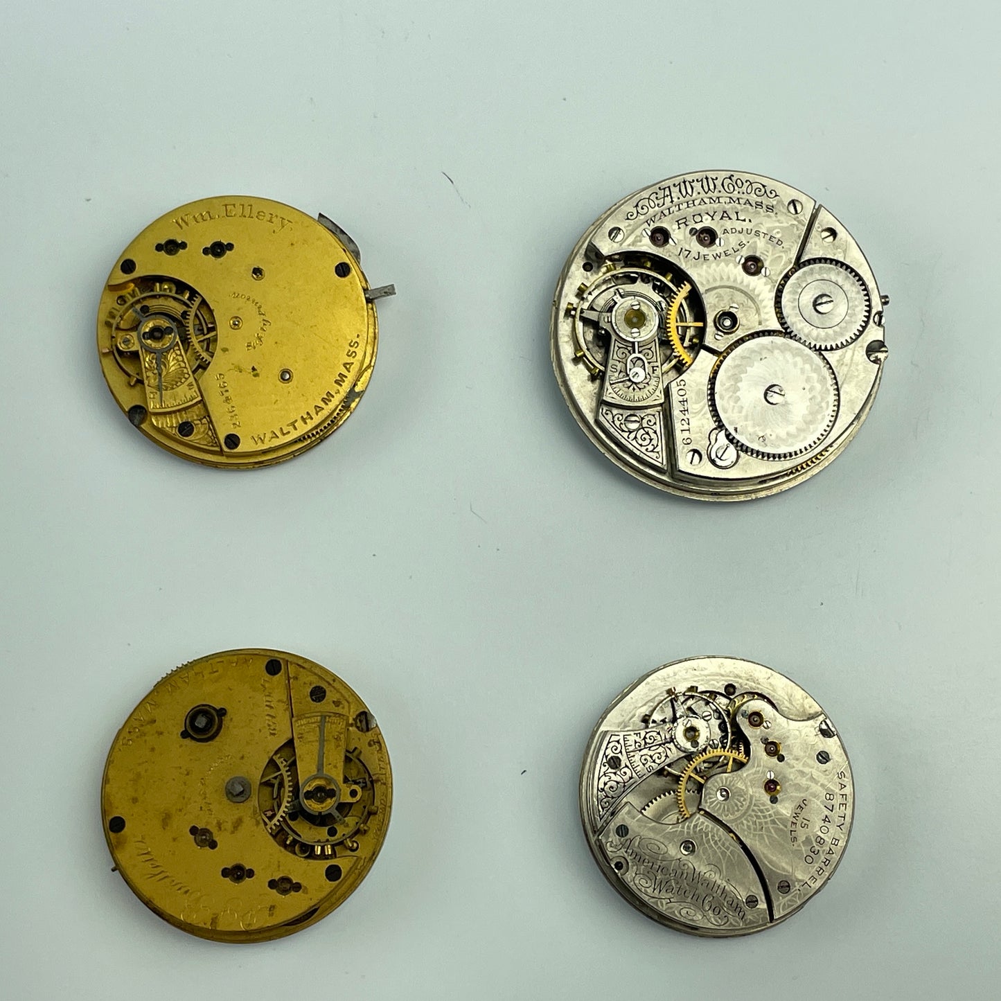 Lot 47- Waltham 6, 8 & 16 Size Pocket Watch Movements