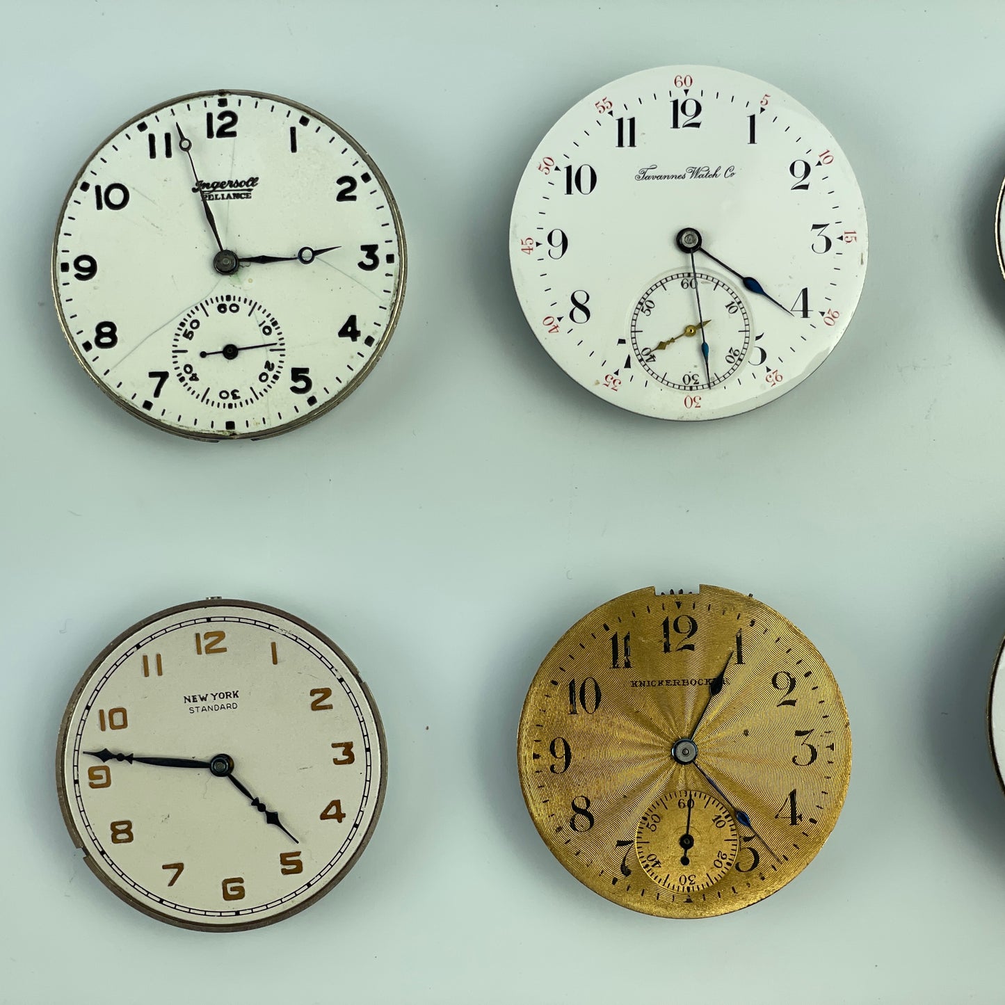 Lot 48- Swiss & American Nickel Pocket Watch Movements