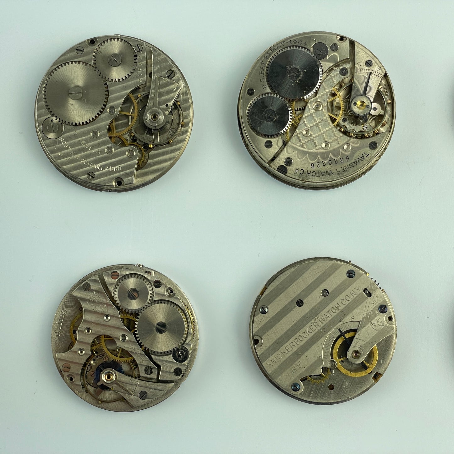 Lot 48- Swiss & American Nickel Pocket Watch Movements