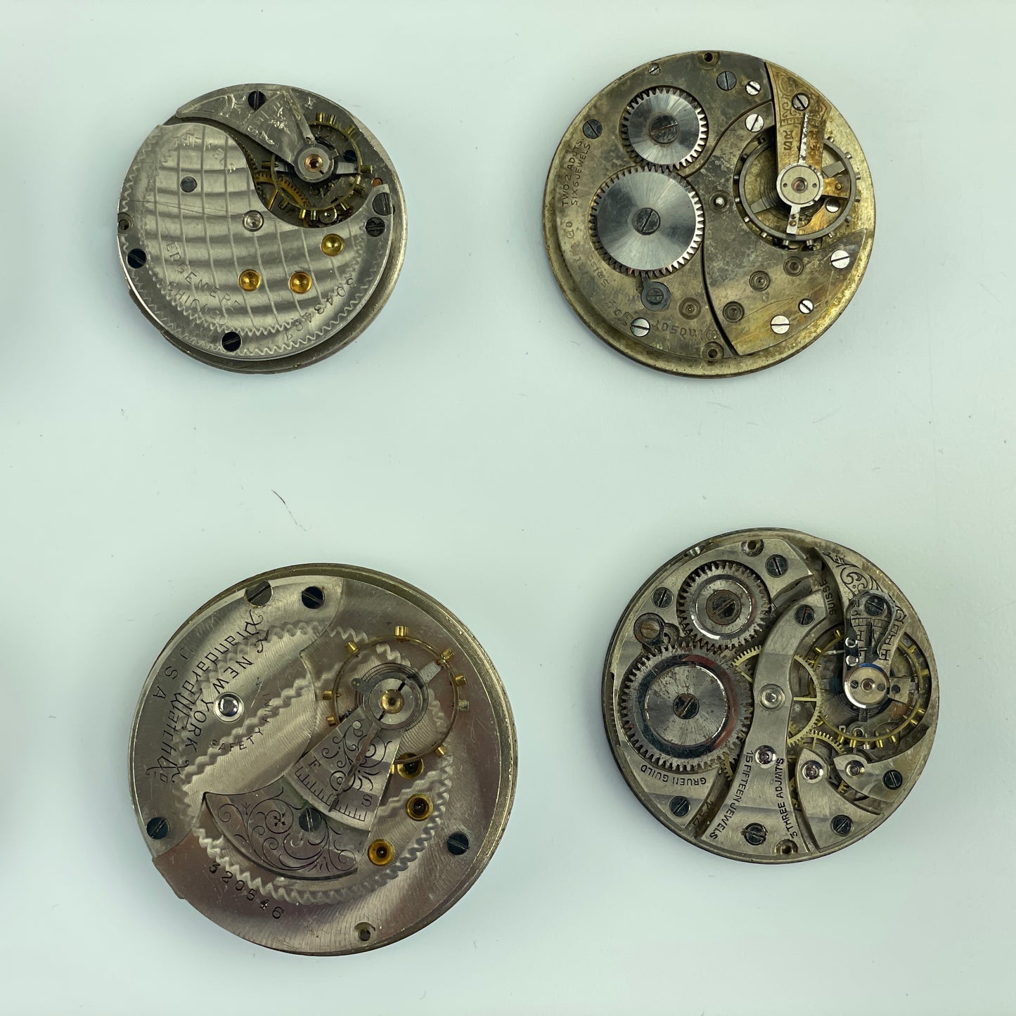 Lot 48- Swiss & American Nickel Pocket Watch Movements