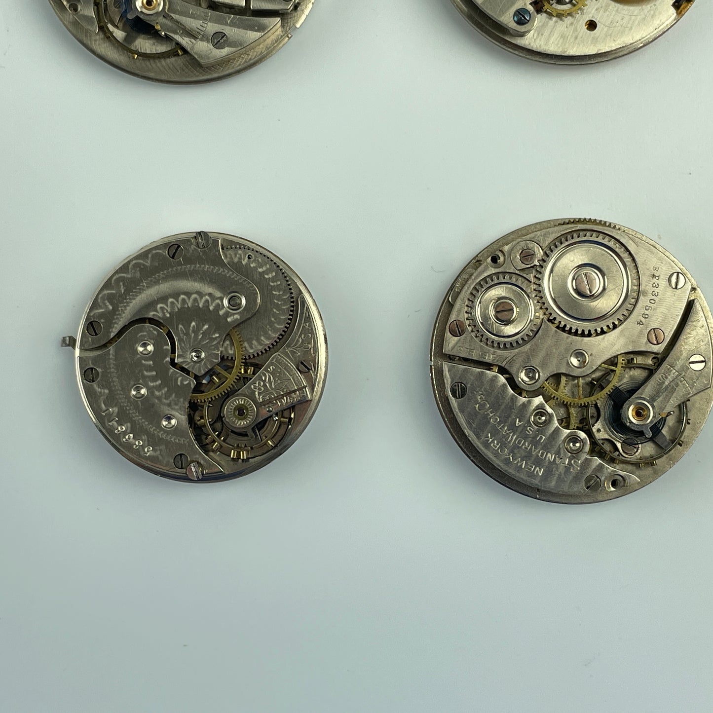Lot 48- Swiss & American Nickel Pocket Watch Movements